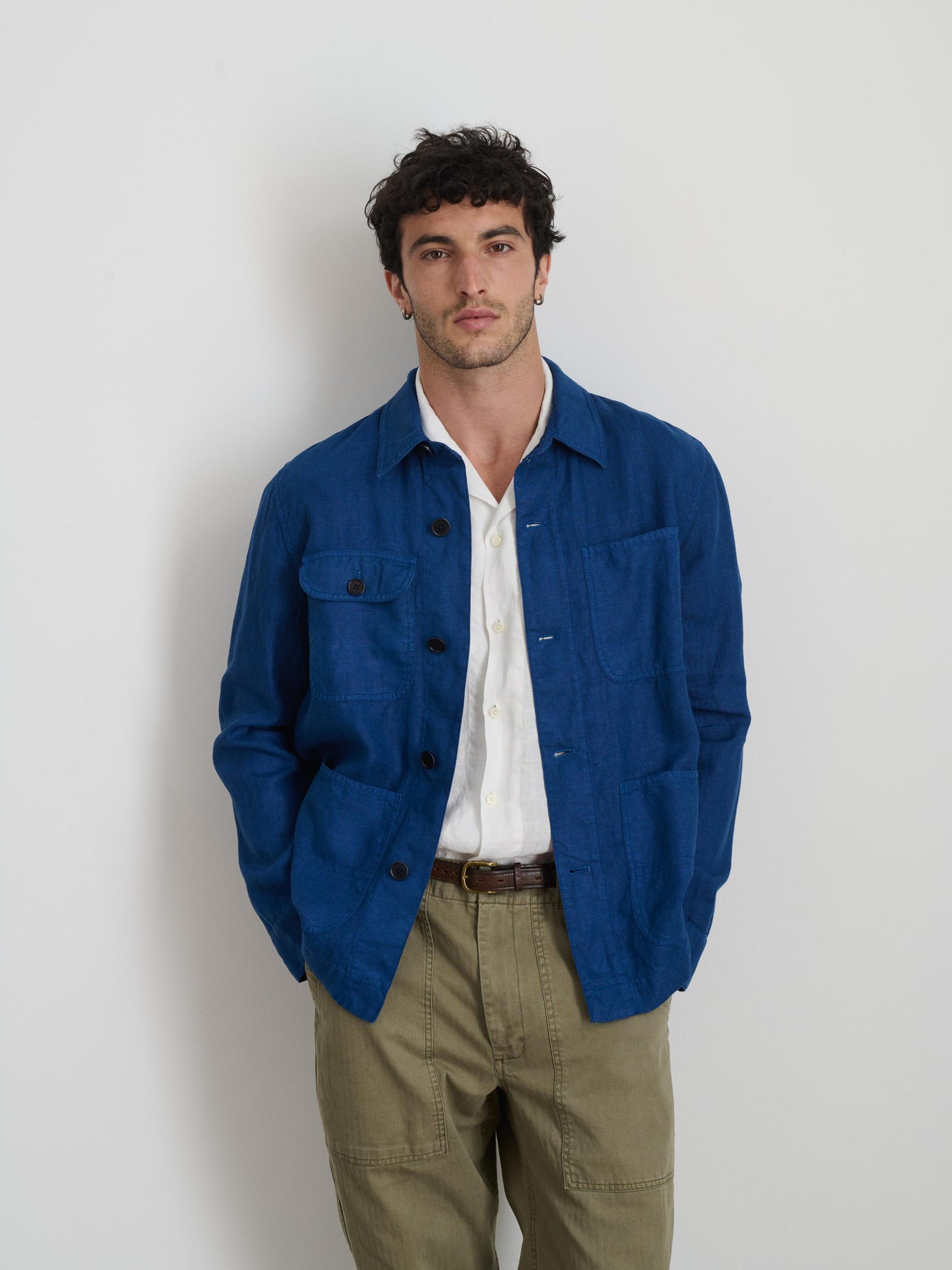 Garment Dyed Work Jacket in Linen Product Image
