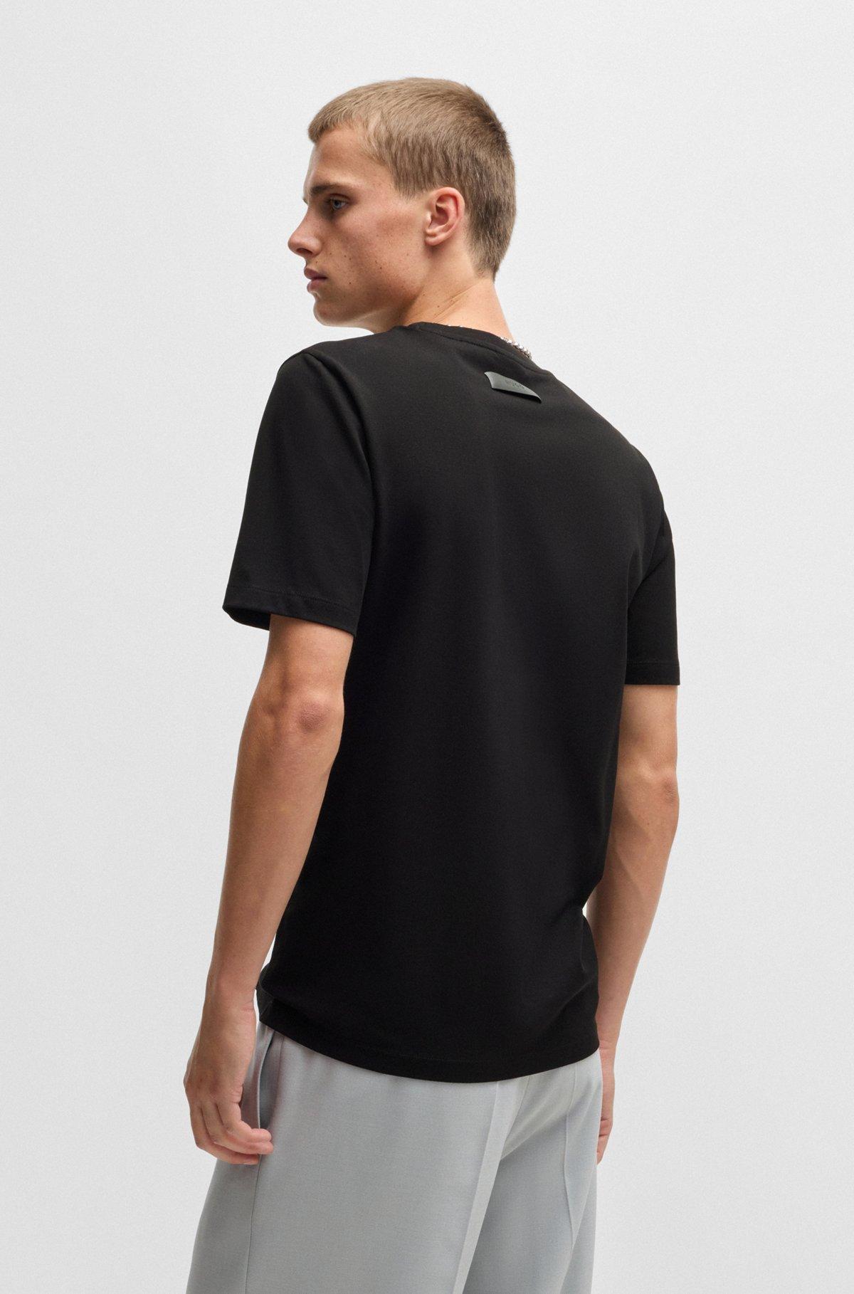 Slim-fit T-shirt in mercerized stretch-cotton piqué Product Image