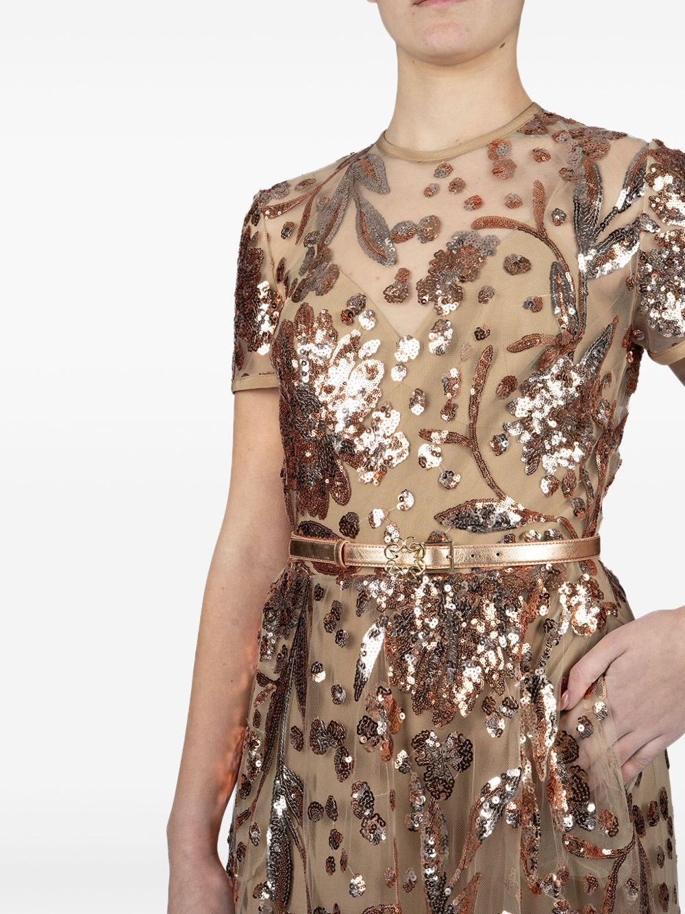 embroidered tulle midi dress Product Image