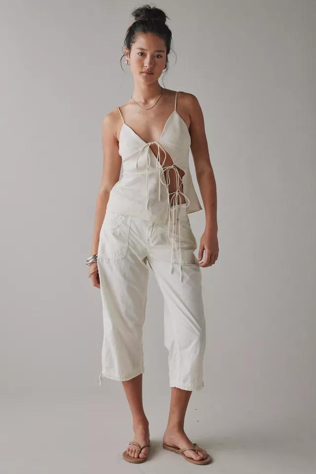 Lioness Mariah Linen-Blend Asymmetric Tie-Front Cami Product Image