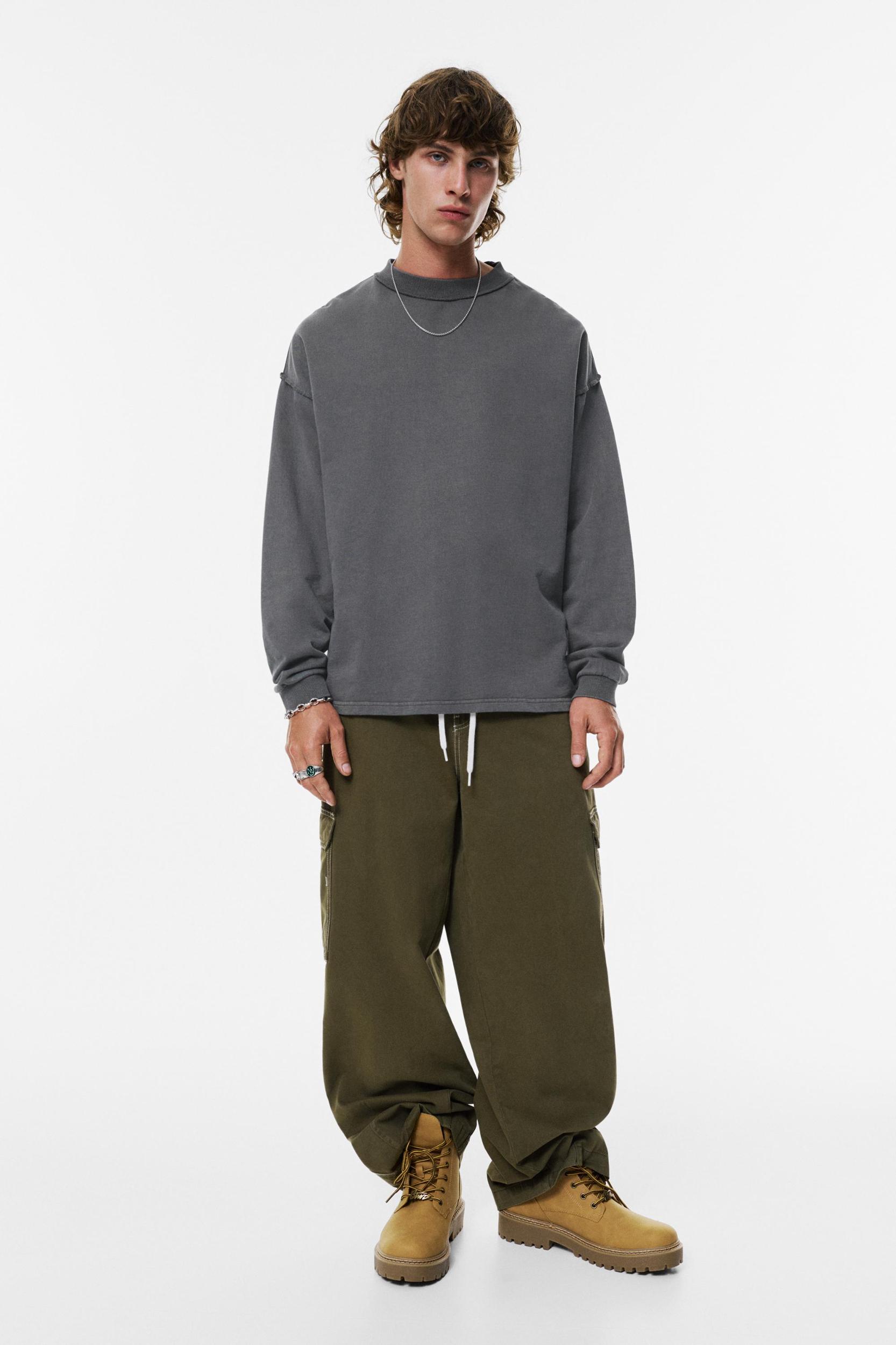 Seam detail long sleeve T-shirt Product Image