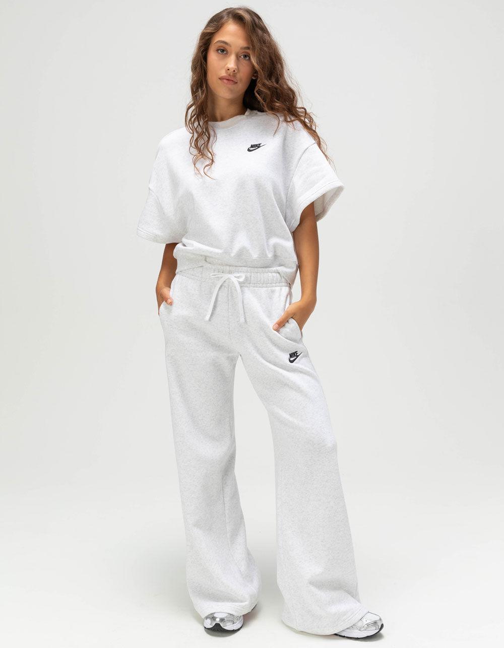 NIKE Sportswear Club Fleece Womens Loose Top - LIGHT GRAY Product Image