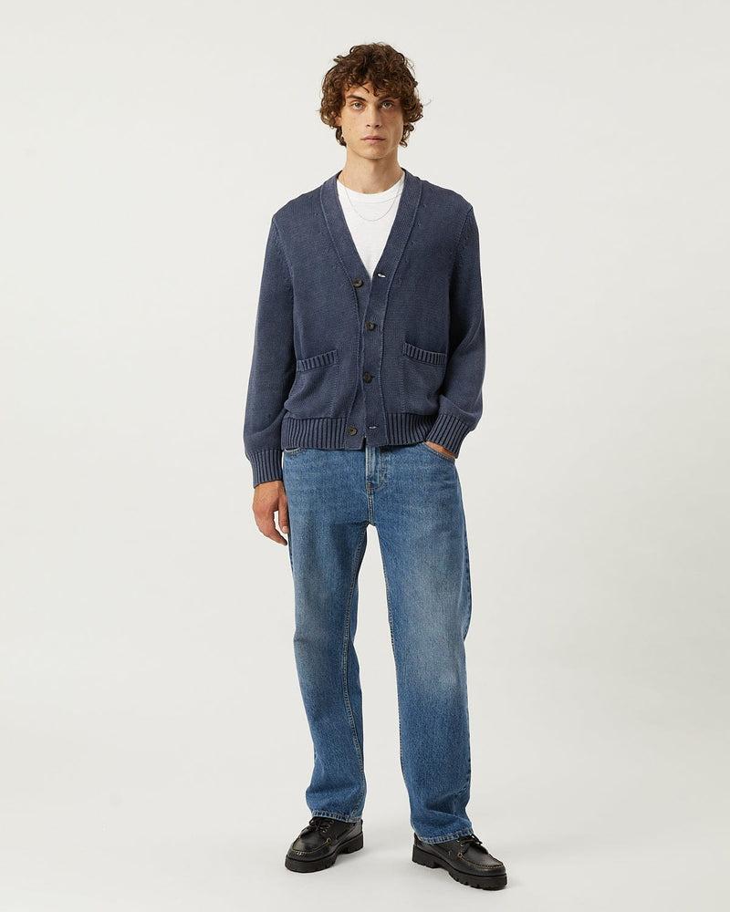 Acid Wash Cardigan - Red Product Image