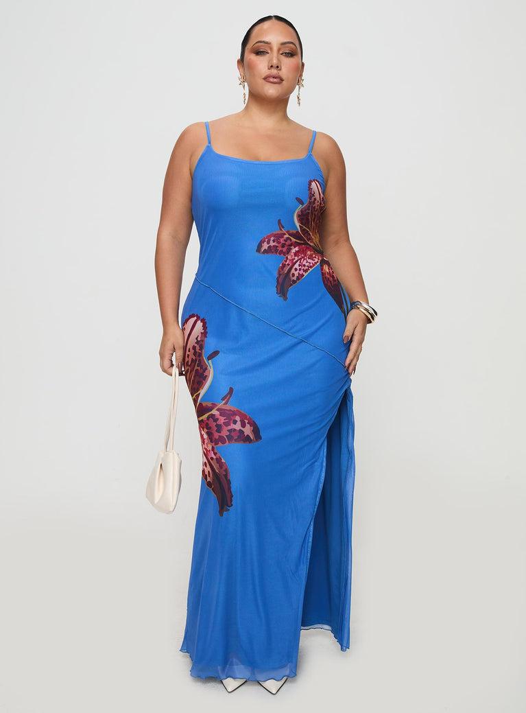 Bespoke Maxi Dress Blue Curve Product Image