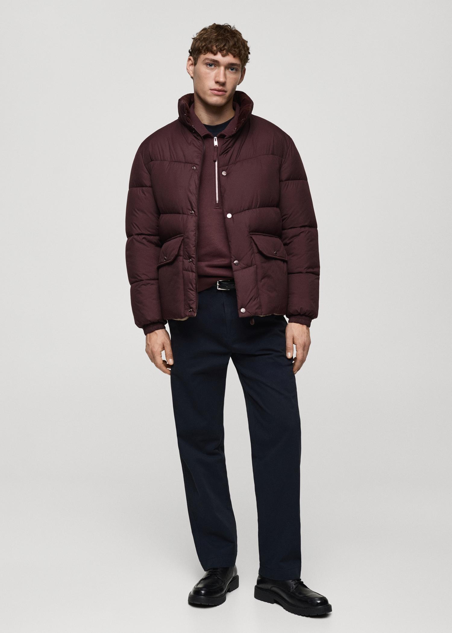 Water-repellent quilted anorak - Men | MANGO USA Product Image