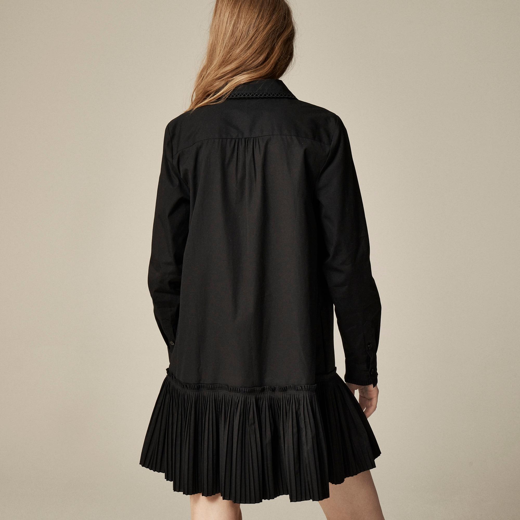 Amelia long-sleeve shirtdress in cotton poplin Product Image