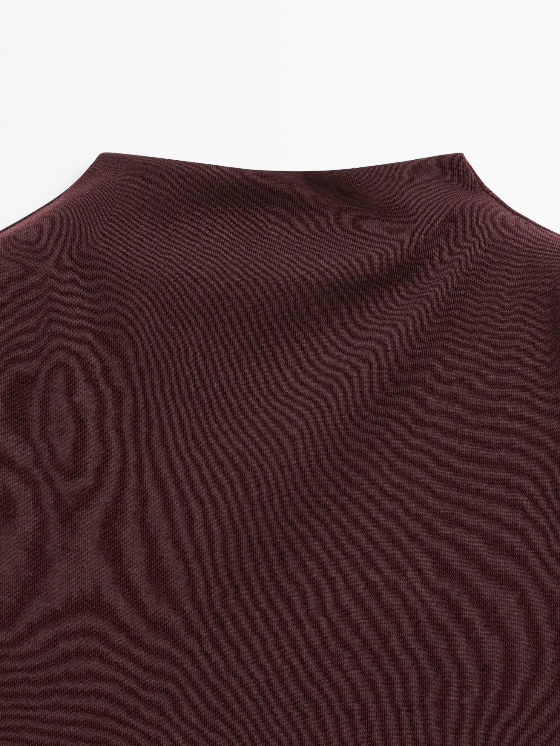 100% cotton funnel neck top Product Image