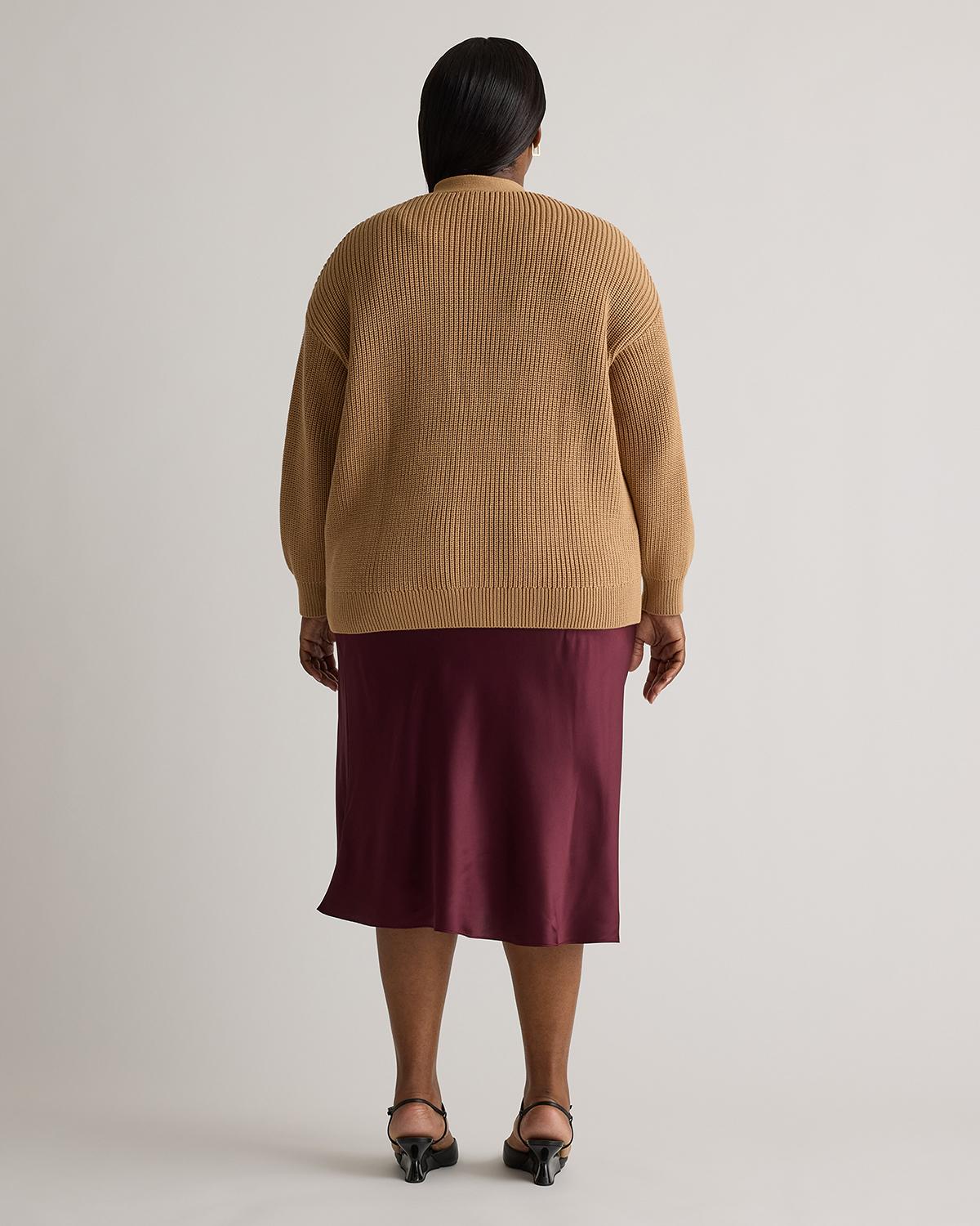 Quince | Women's OverSized Boyfriend Cardigan Sweater Organic Cotton Product Image