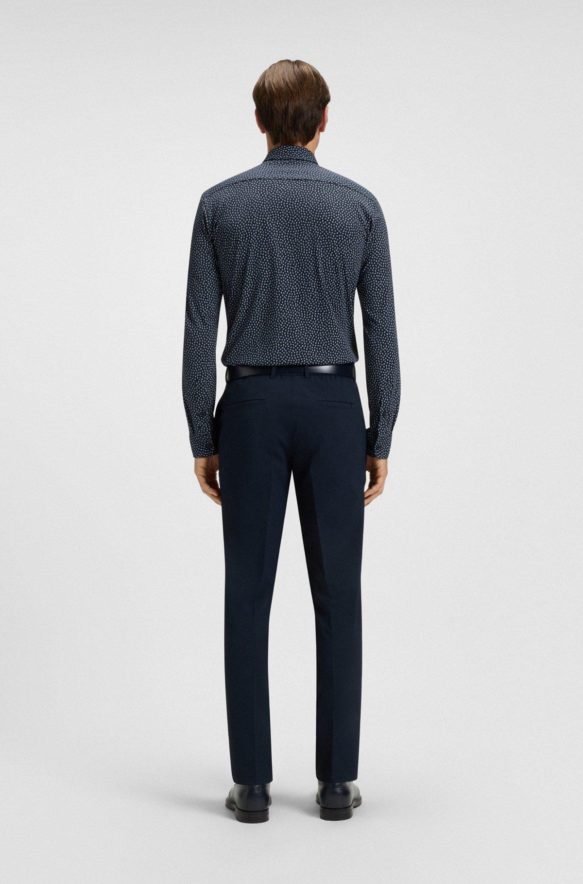 Slim-fit shirt in printed cotton Product Image