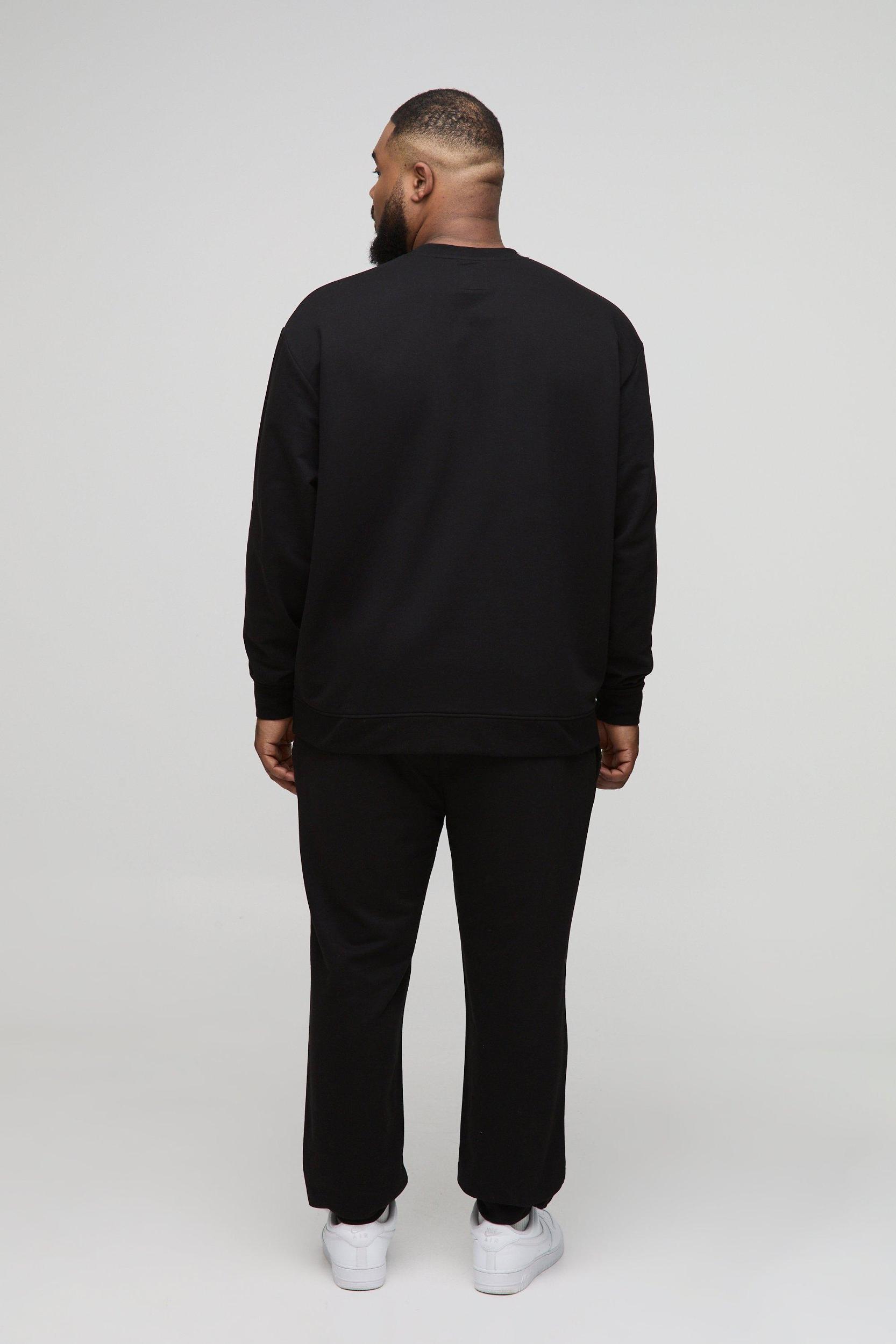 Plus Lightweight Regular Fit Basic Sweatpants | boohooMAN USA Product Image