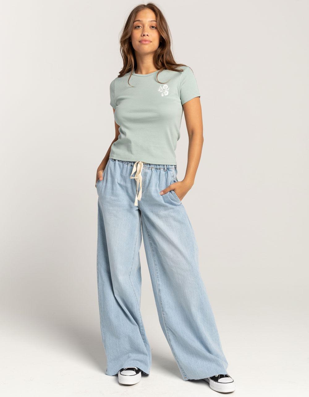 VOLCOM Daised Daze Womens Baby Tee - TEAL BLUE Product Image