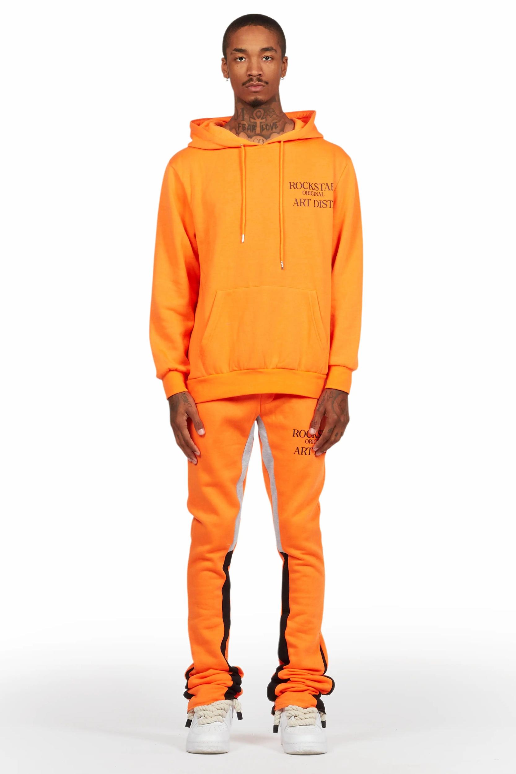 Briggs Orange Hoodie/Super Stacked Flare Track Set Male Product Image