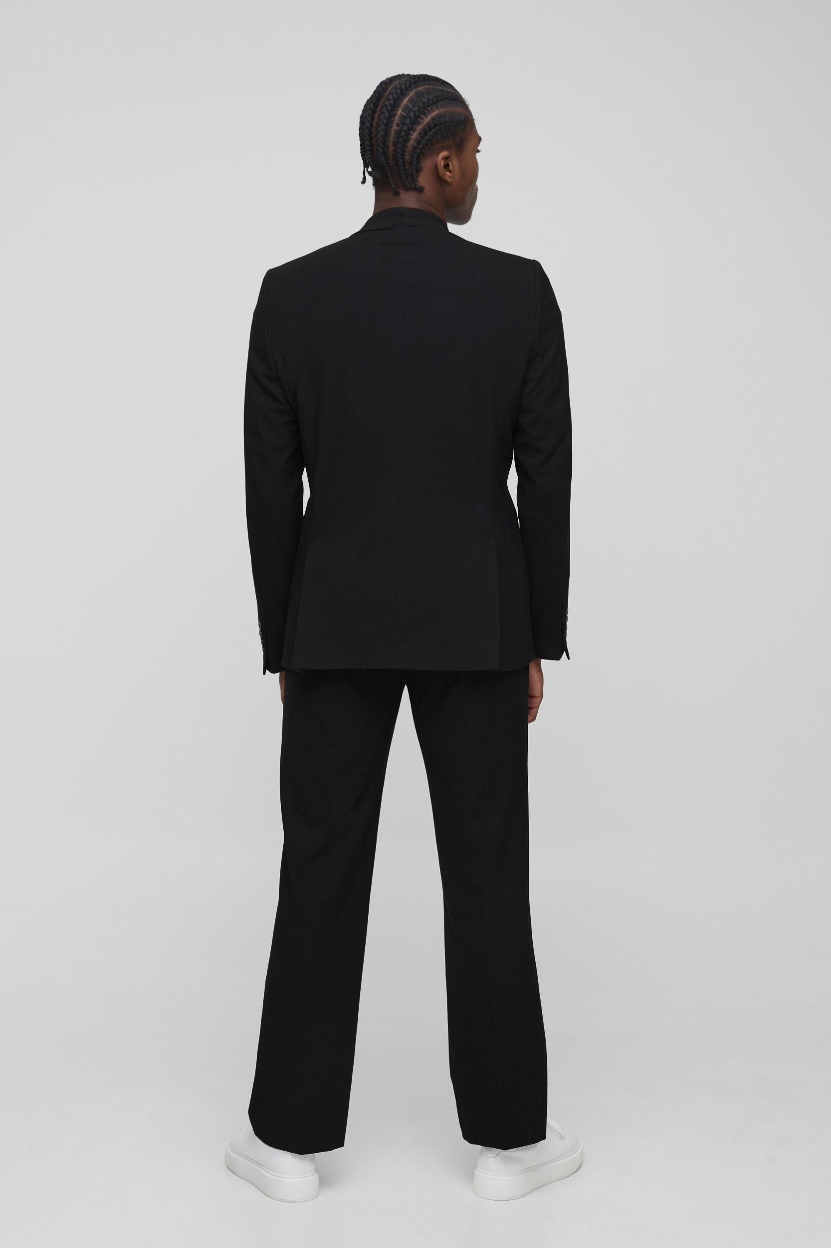 Slim Fit Flare Fixed Waistband Dress Pants | boohooMAN USA Product Image