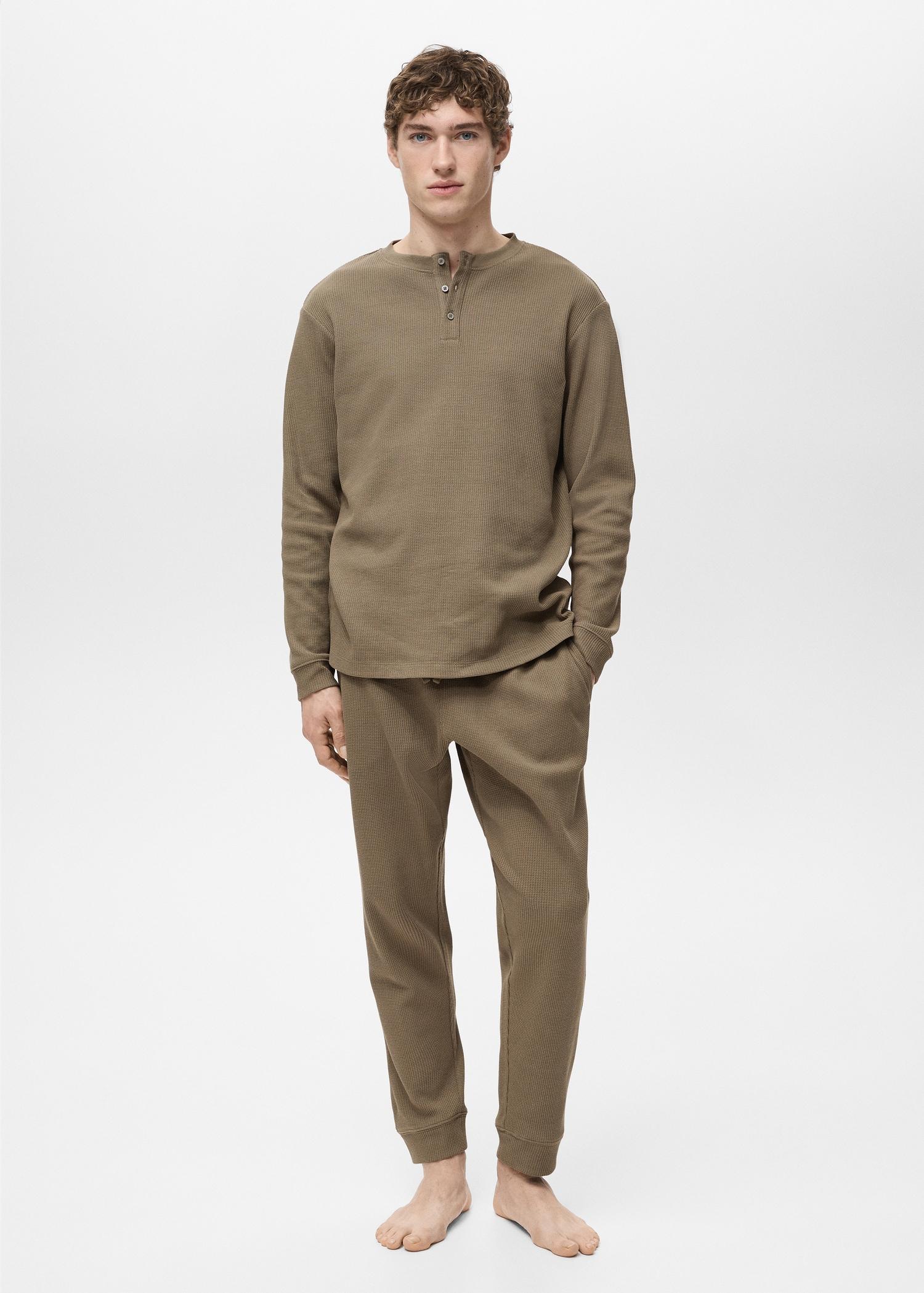 Cotton structured pajama pack - Men | MANGO USA Product Image