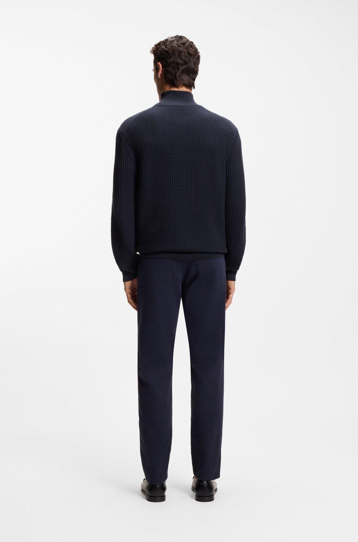 Quarter-zip sweater in cotton Product Image