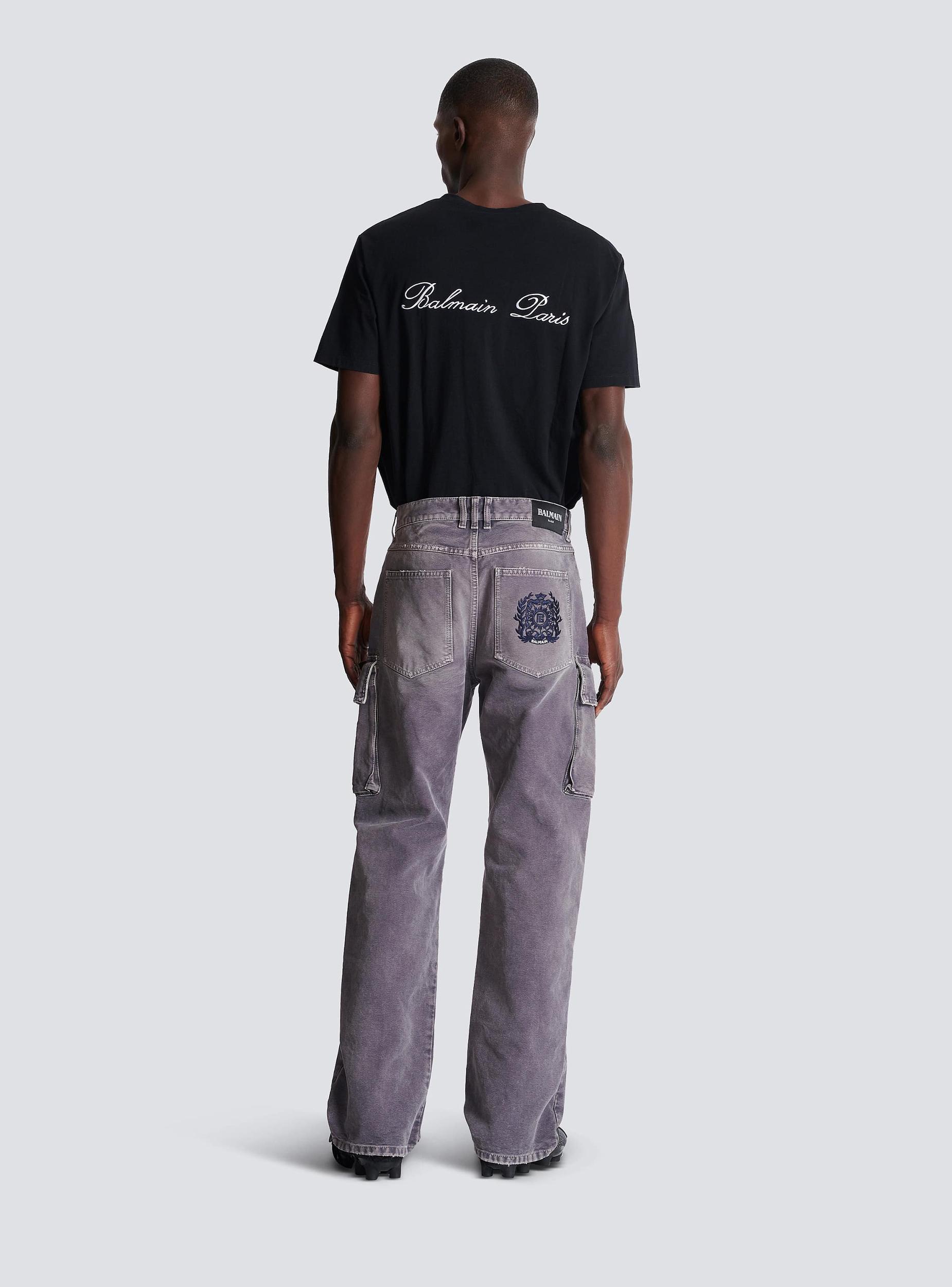Denim loose-fit cargo jeans  Product Image