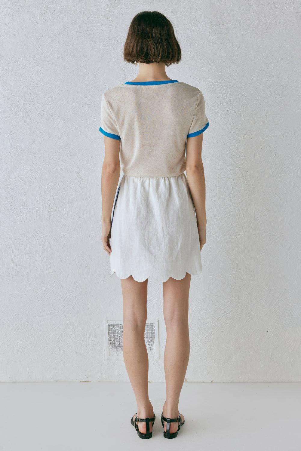 Nature of Art Linen Mini Skirt Vienna Product Image