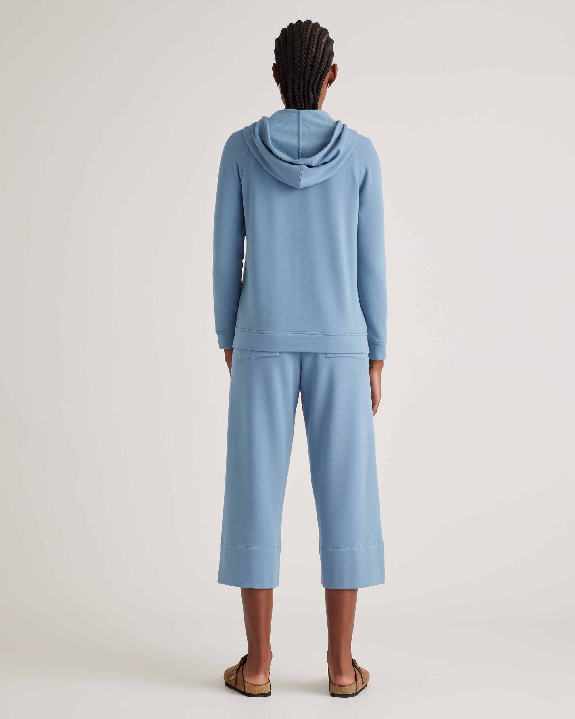 Quince | Women's SuperSoft Fleece Cropped Wide Leg Pants Size XL, Lenzing Modal Product Image