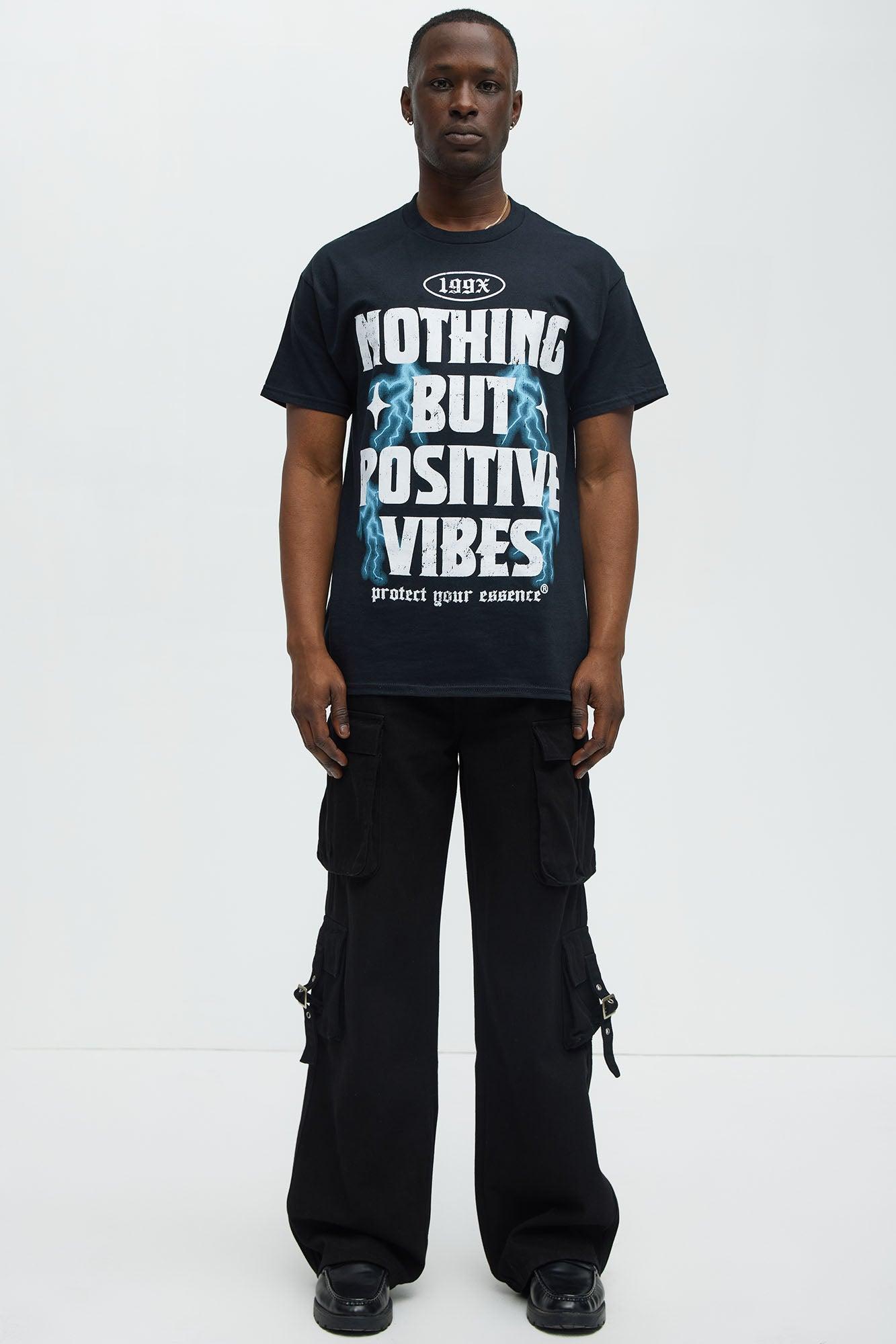 Nothing But Positive Vibes Short Sleeve Tee - Black Male Product Image