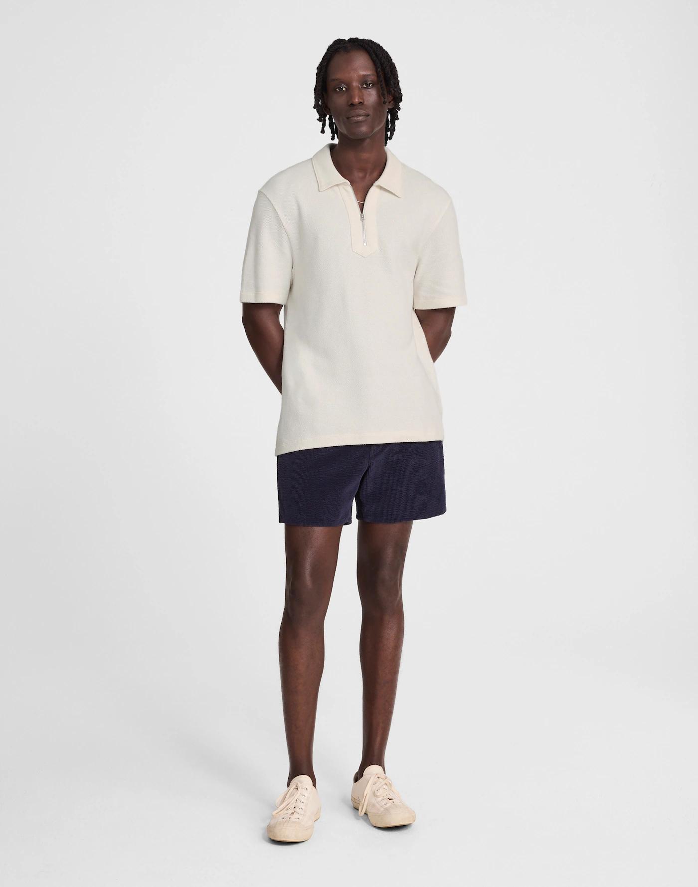 Quarter-Zip Pique Polo Shirt Product Image