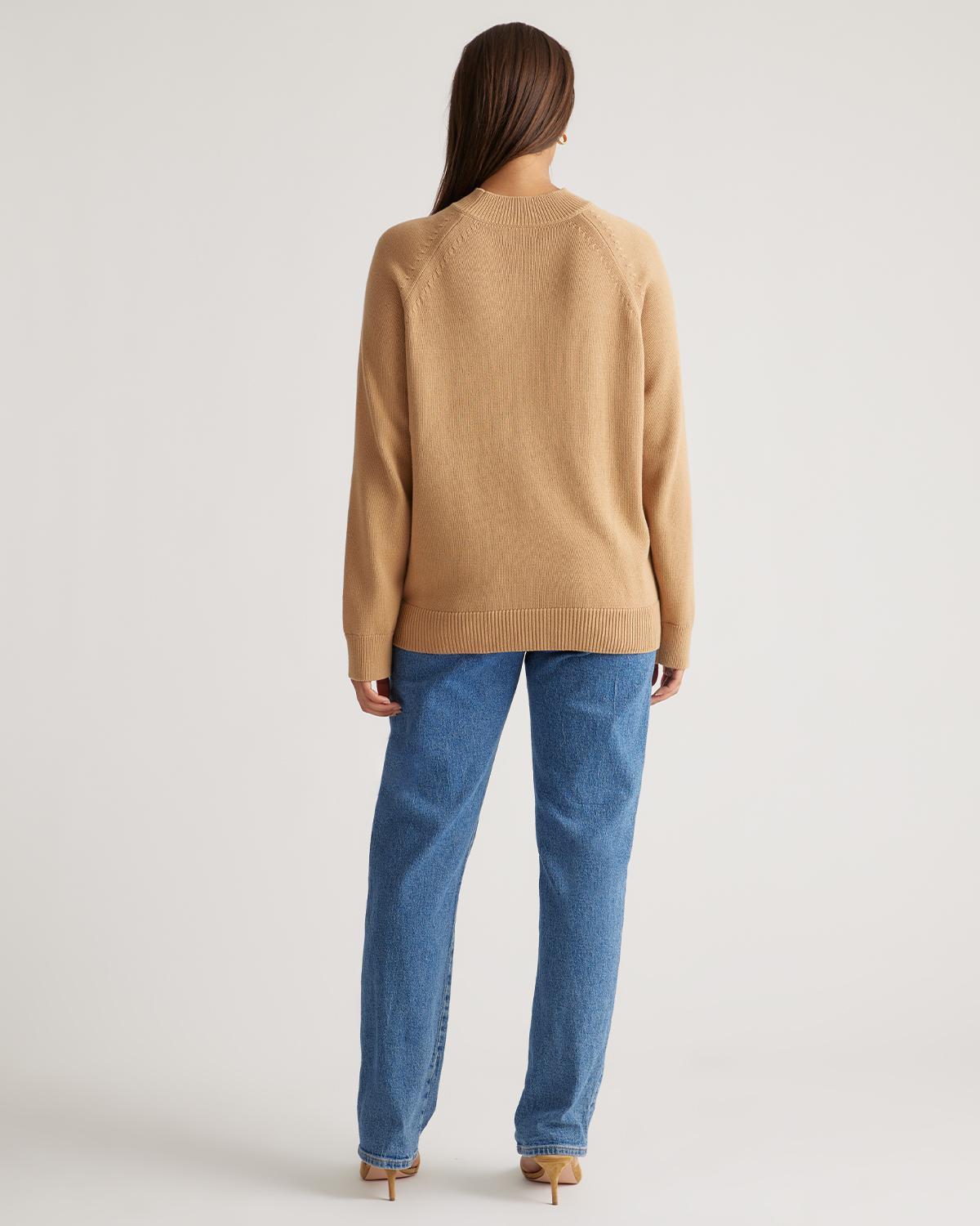 Quince | Women's Mock Neck Sweater Organic Cotton Product Image