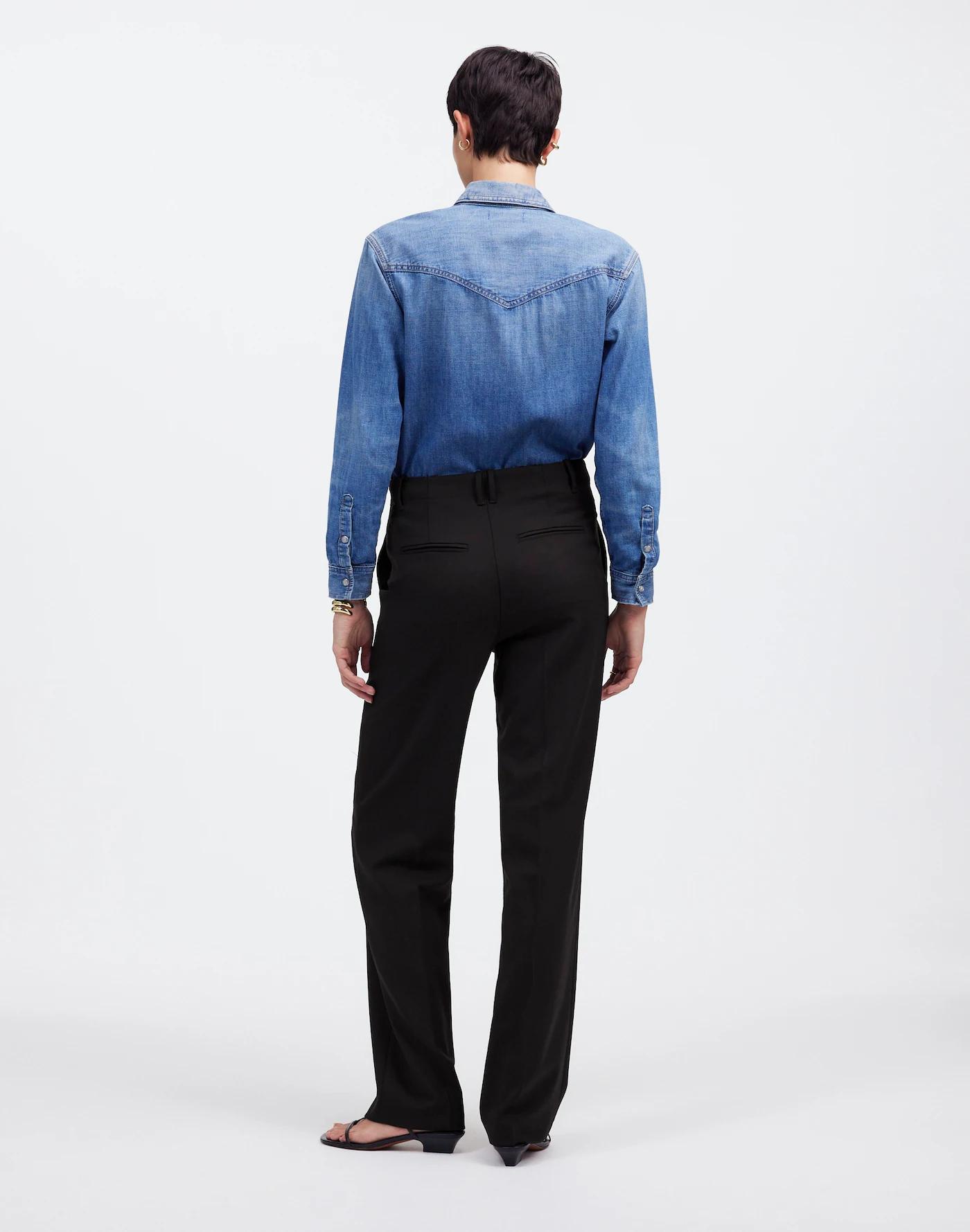 Petite Slouchy Straight Pants Product Image