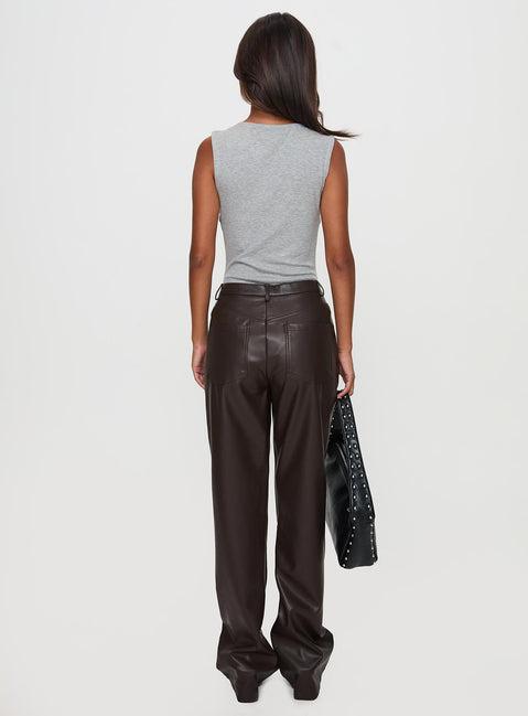 Nolene Low Rise Pants Chocolate Product Image