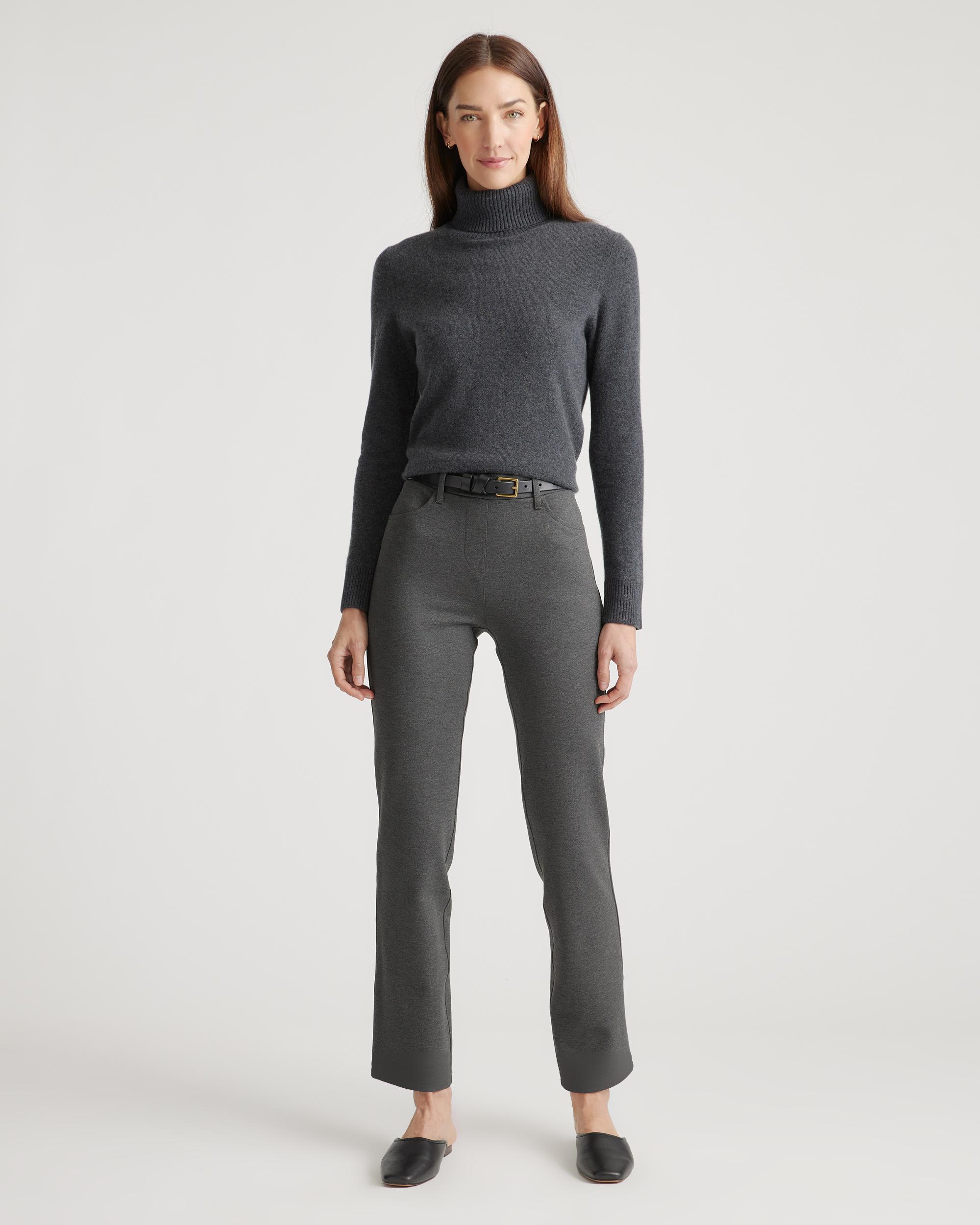 Quince | Women's Ultra-Stretch Ponte Straight Leg 4-Pocket Pants Rayon Product Image