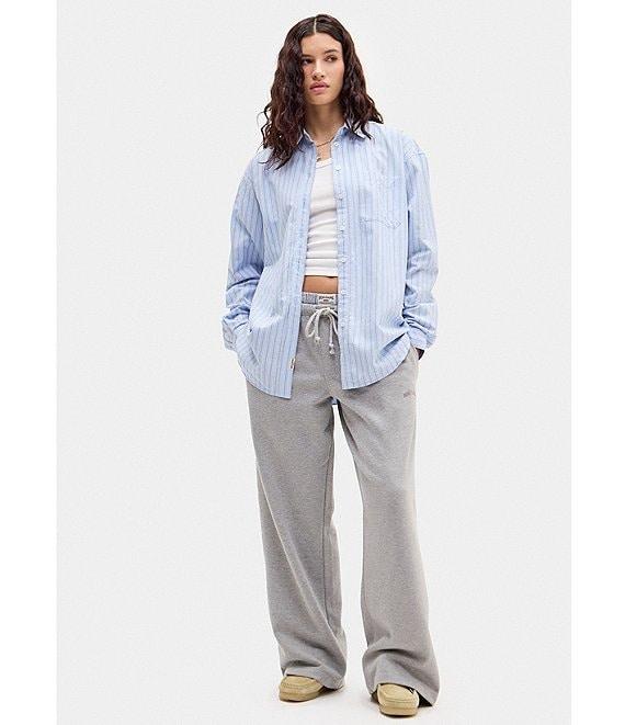 BDG Urban Outfitters Striped Long Sleeve Poplin Shirt Product Image