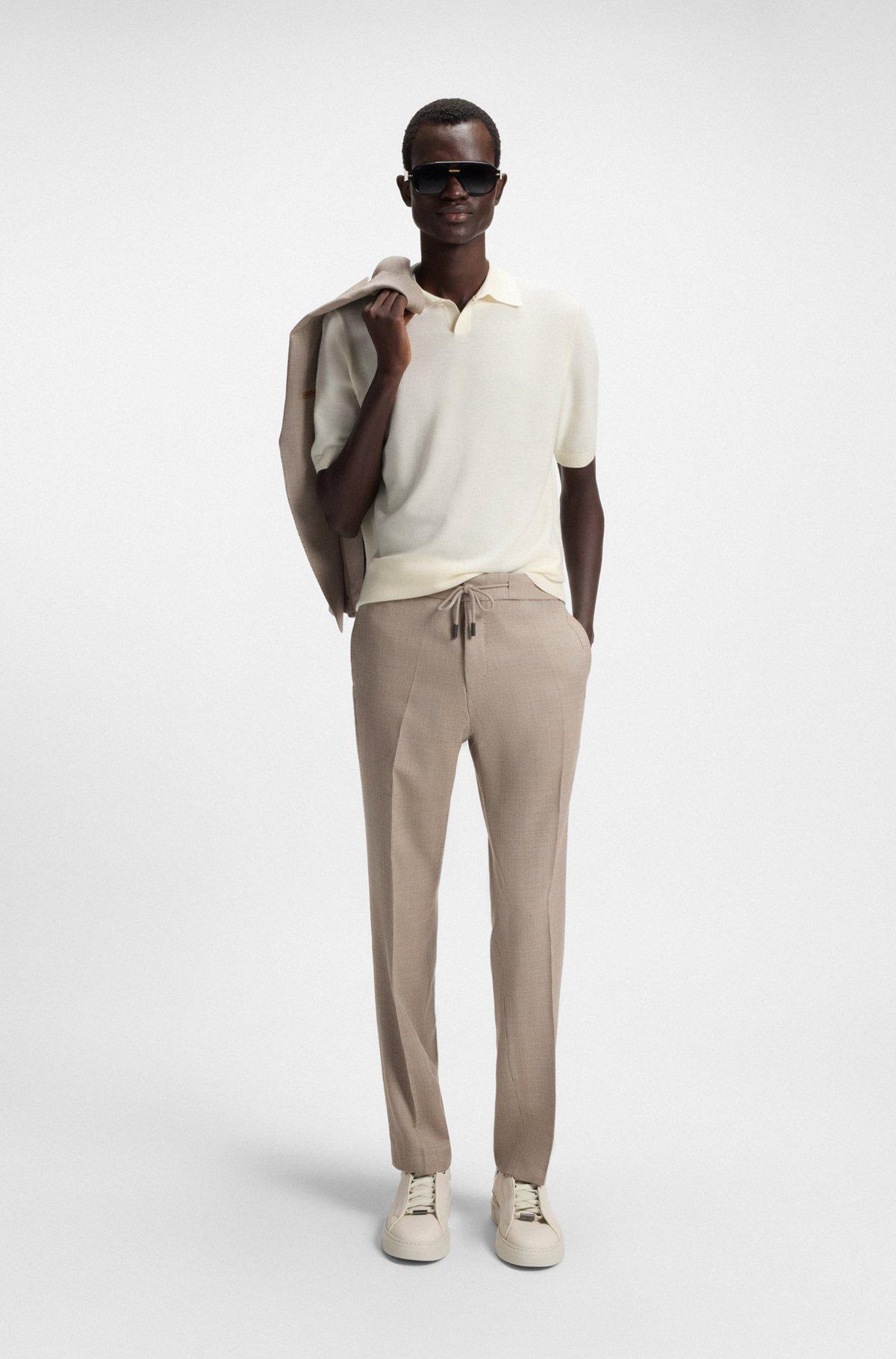 Knit polo sweater in virgin wool Product Image