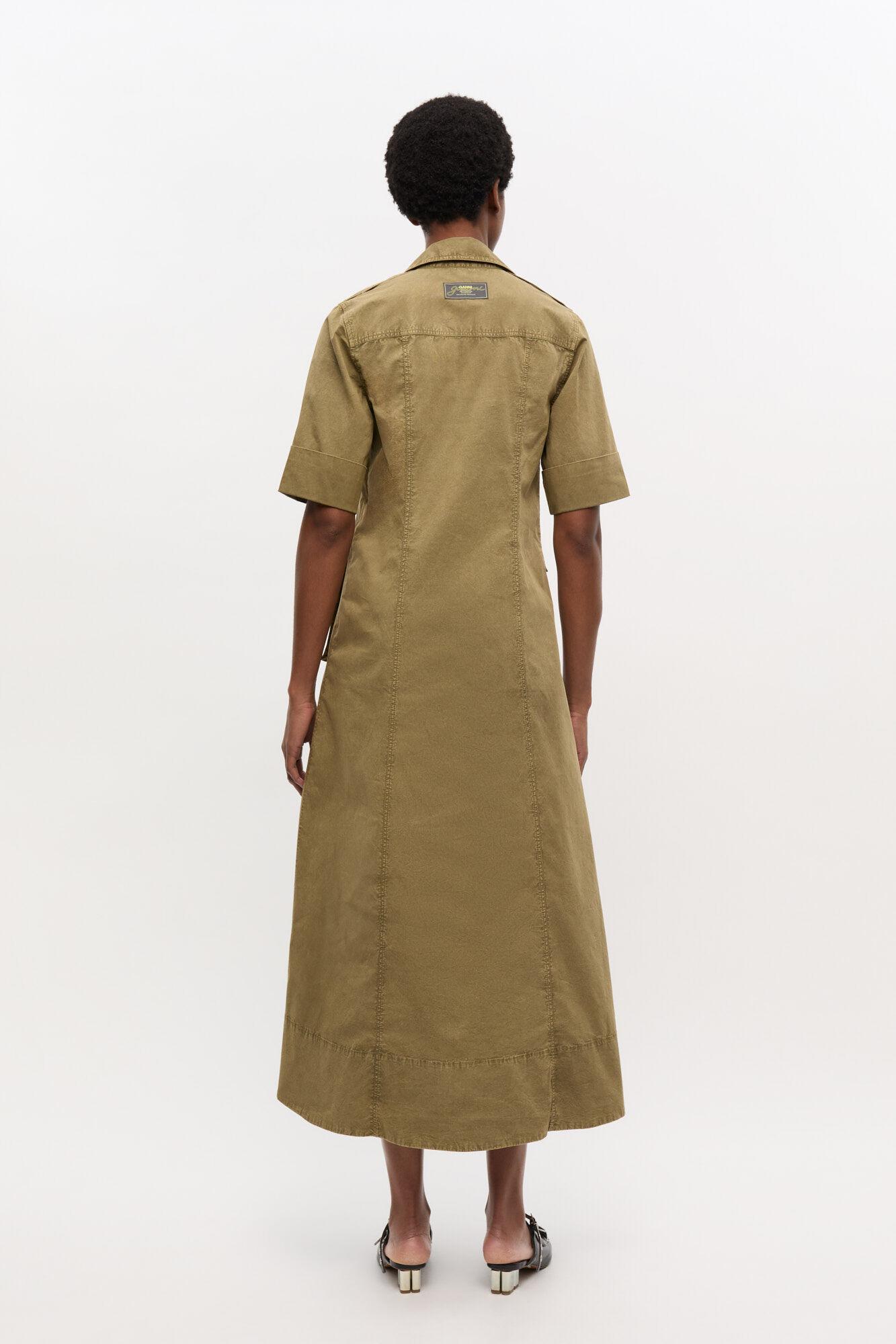 Green Washed Cotton Dress Product Image