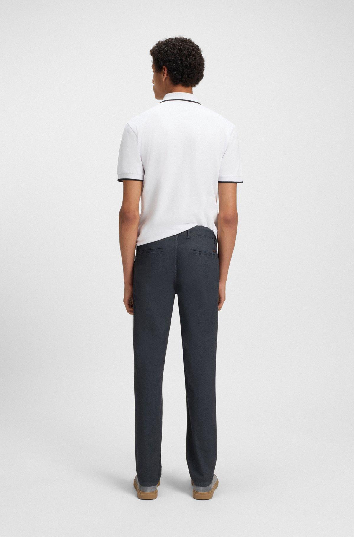 BOSS - Slim-fit pants in stretch cotton - Dark Blue Product Image