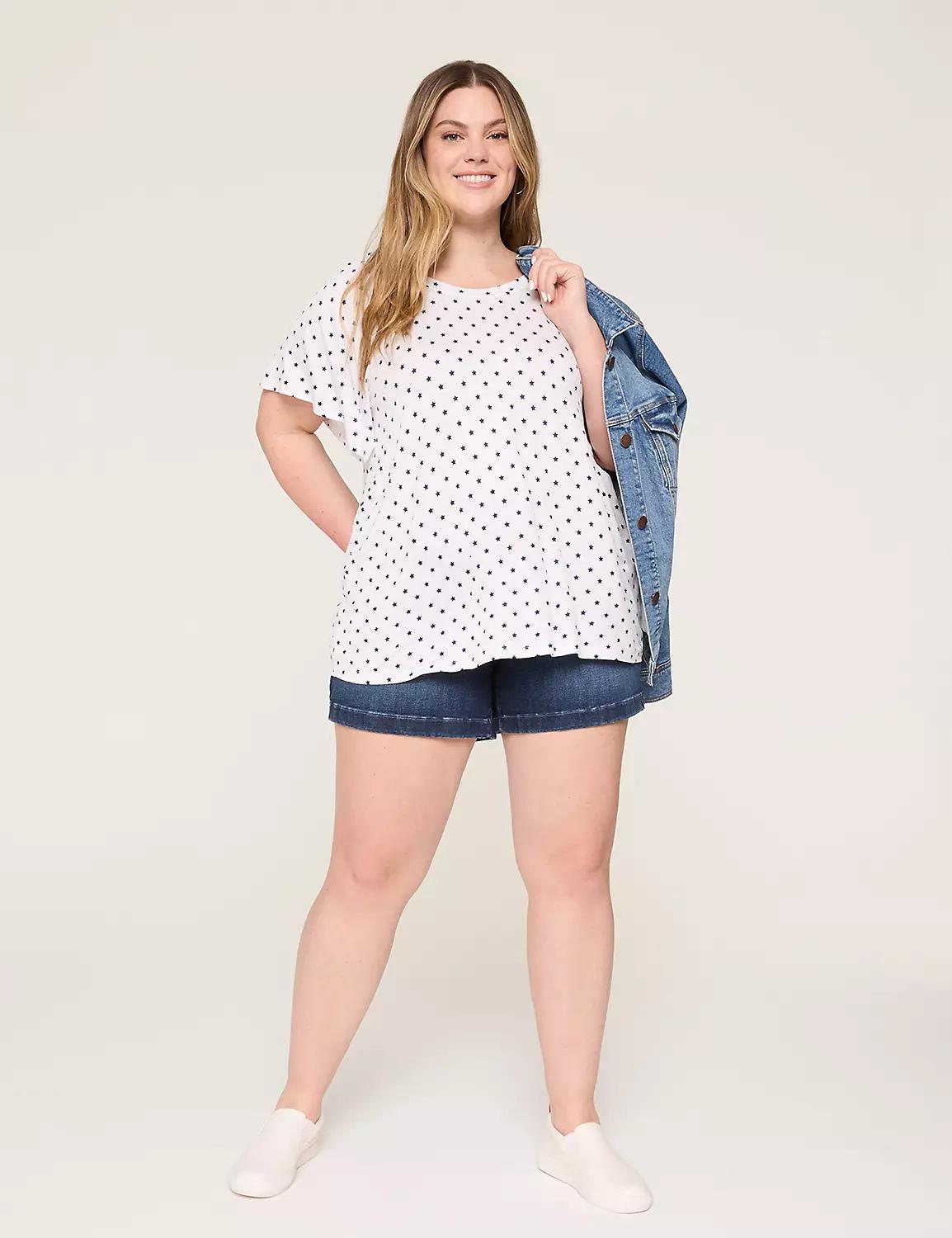 Shirred Flutter-Sleeve Top Product Image