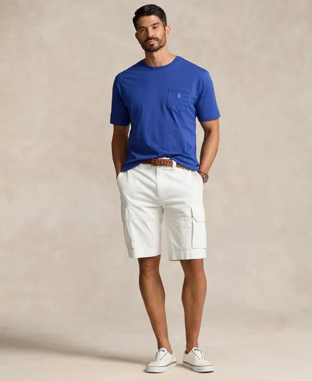 POLO RALPH LAUREN Slim-fit Logo-embroidered Cotton-jersey T-shirt In Navy Product Image