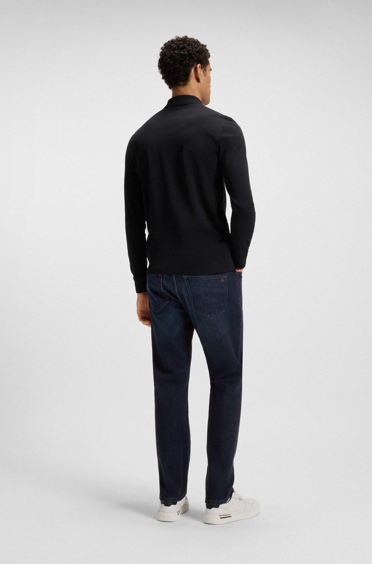 BOSS - Slim-fit jeans in blue comfort-stretch denim - Dark Blue Product Image