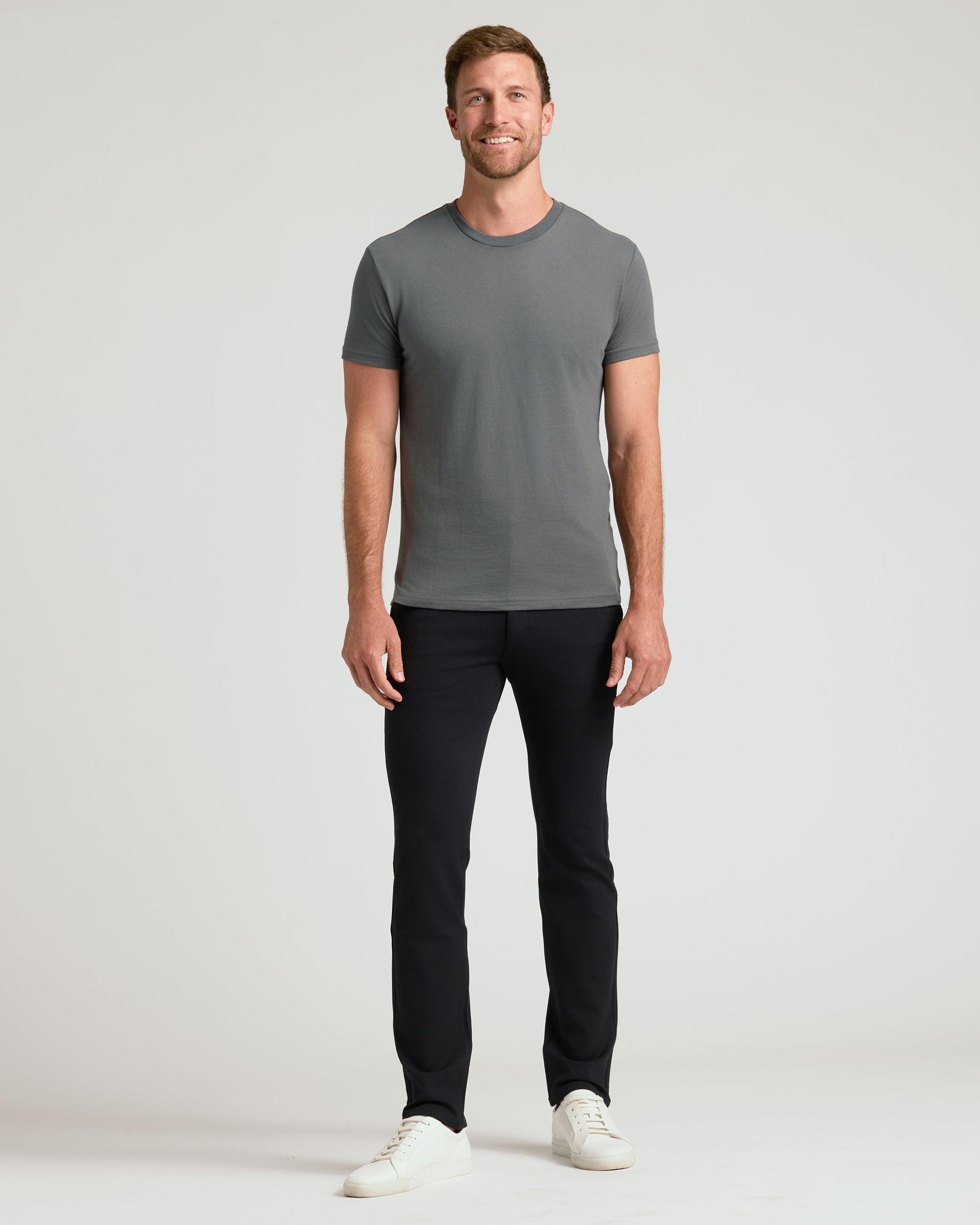 Black Slim Comfort Knit Chino Pant Product Image