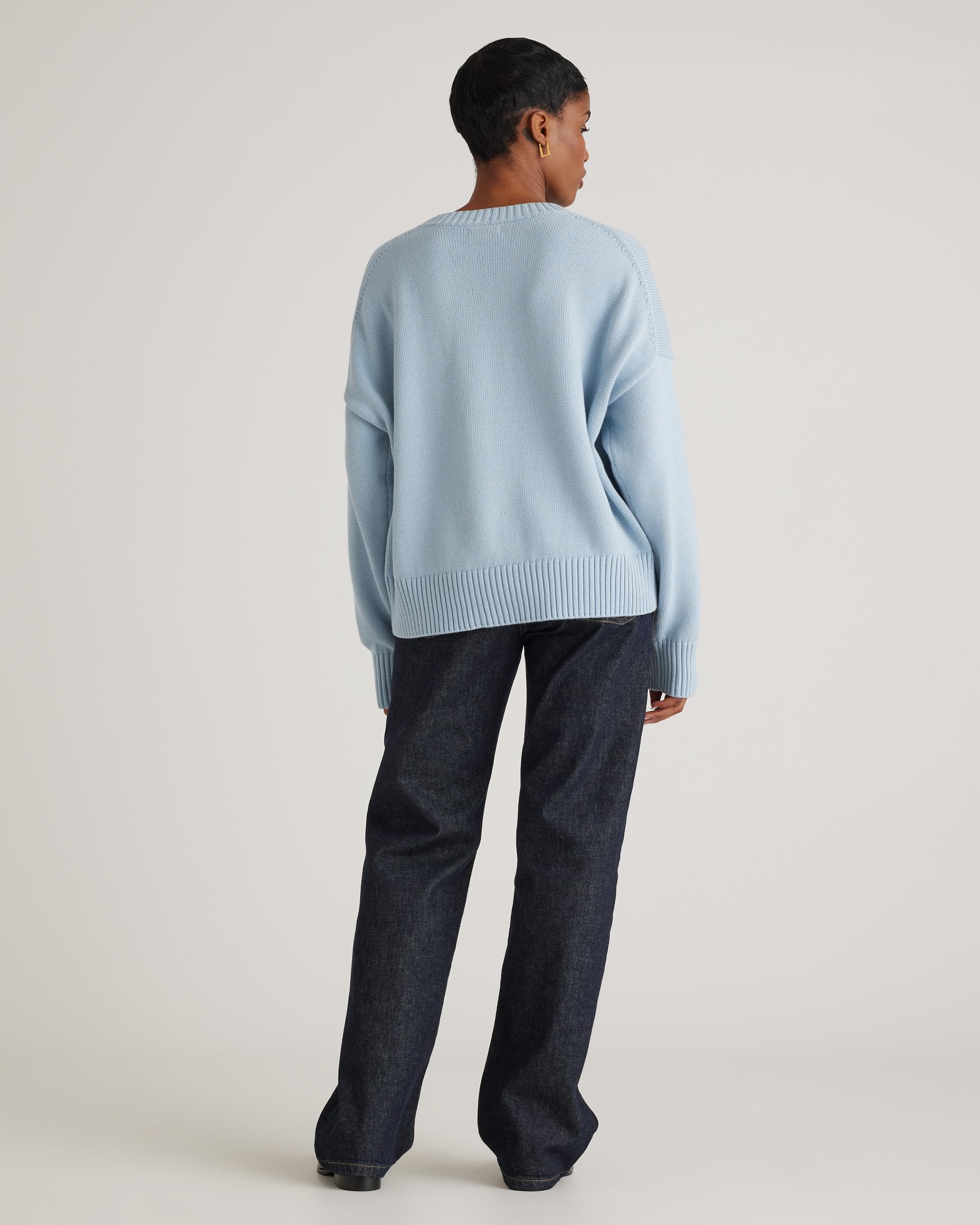 Quince | Women's Boyfriend Crew Sweater Size XS, Organic Cotton Product Image