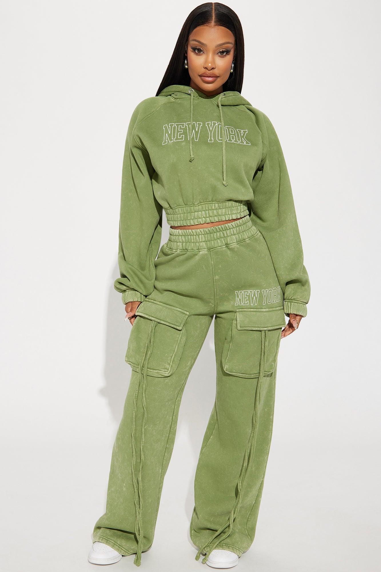 New York Vibes Washed Hoodie - Green/combo Product Image