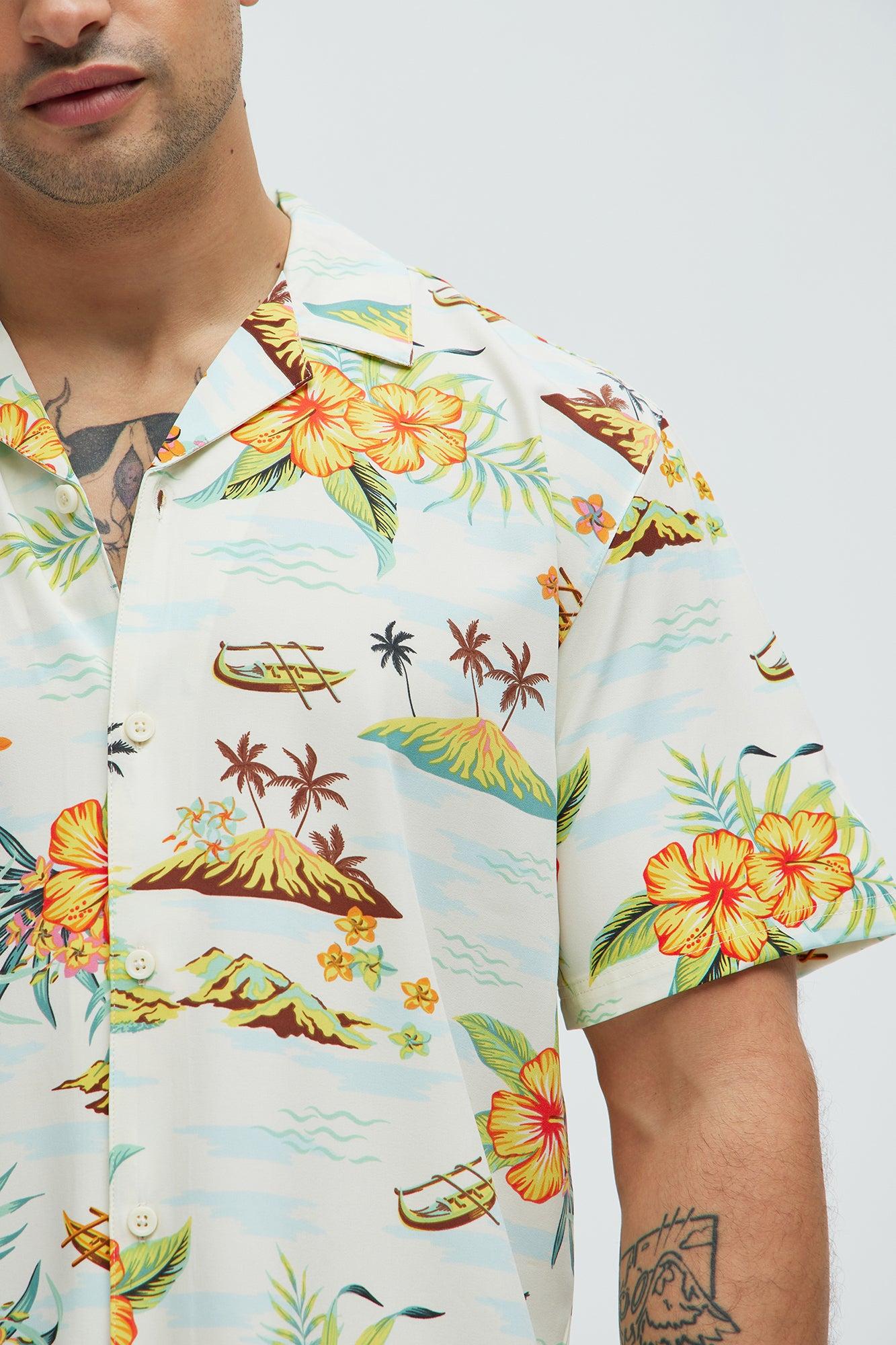 Floral Coast Shirt - Off  White/combo Product Image
