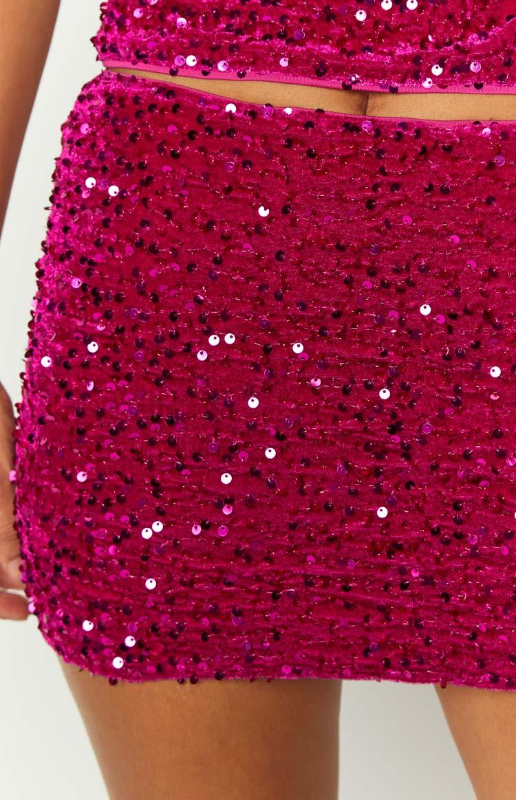 Glitz Magenta Sparkle Crop Top Baby Product Image