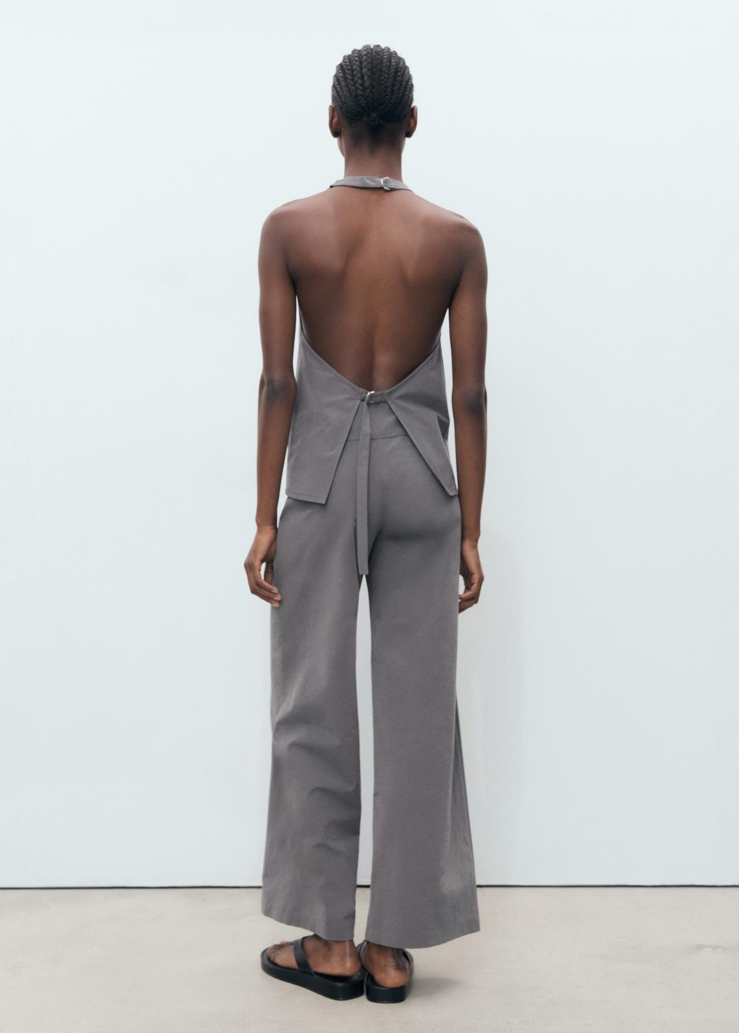 Straight pants with fine belt - Women | MANGO USA Product Image