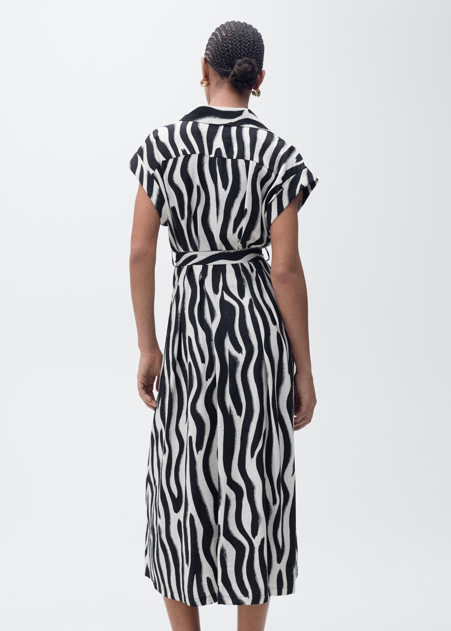 Zebra shirt dress - Women | MANGO USA Product Image