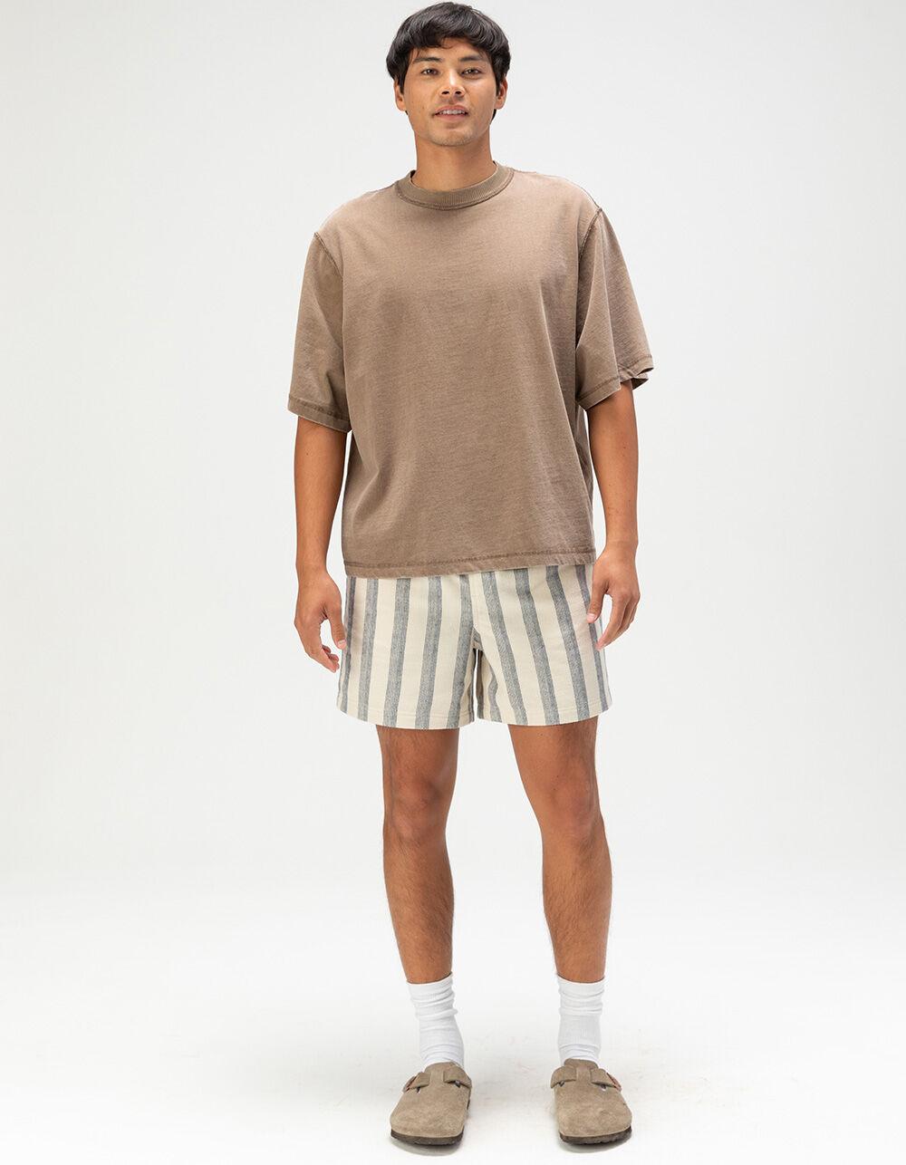 RSQ Mens Stripe Pull On Knit Shorts - NAVY COMBO Product Image