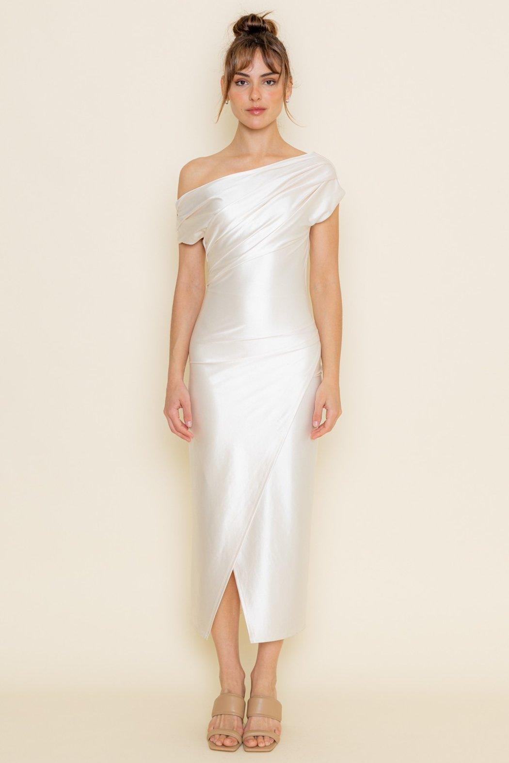 Asymmetric Ruched Dress Product Image