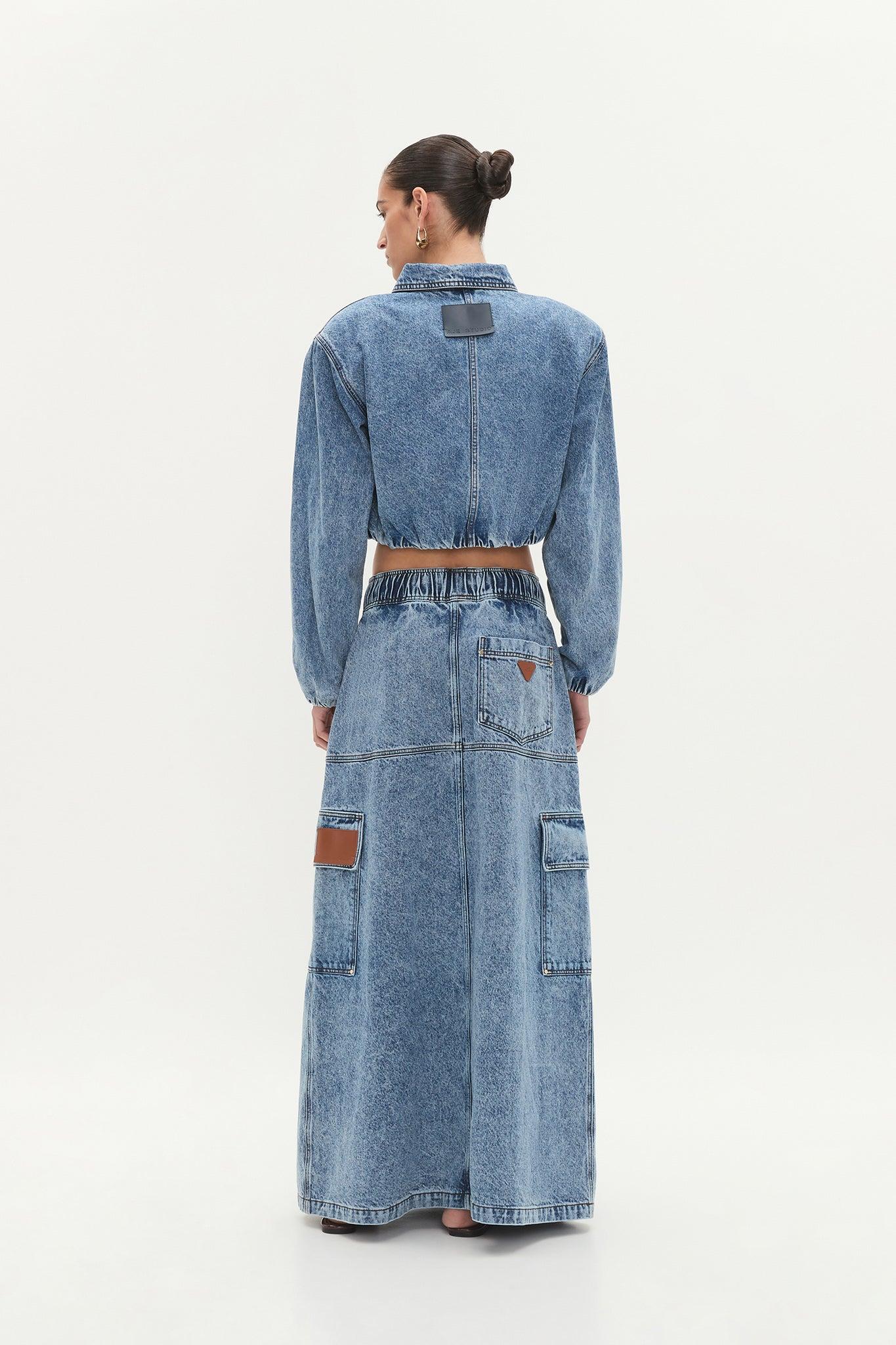 Blues Denim Cargo Bomber Product Image