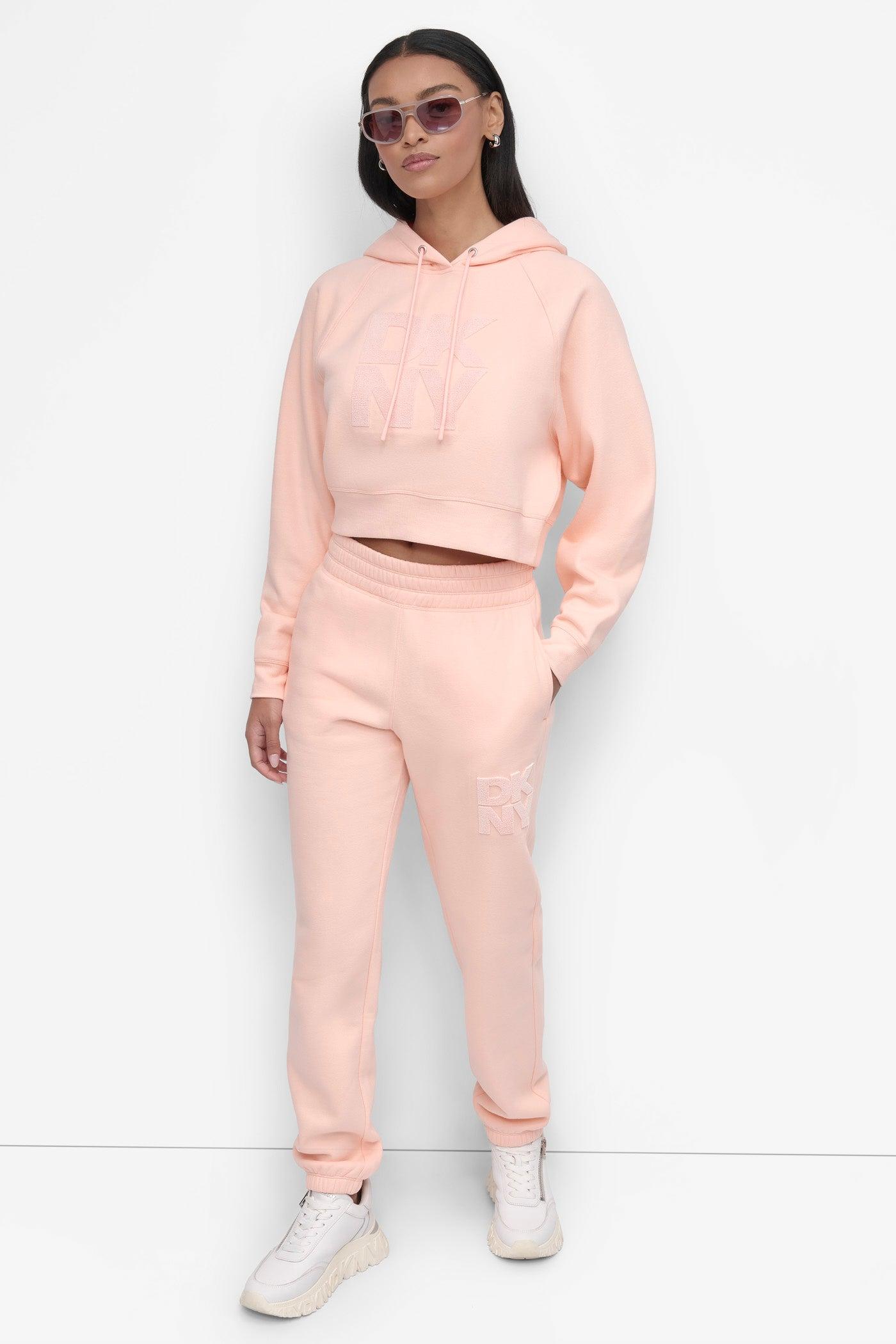 STACKED VELVET PLUSH EMBROIDERY LOGO JOGGER Product Image