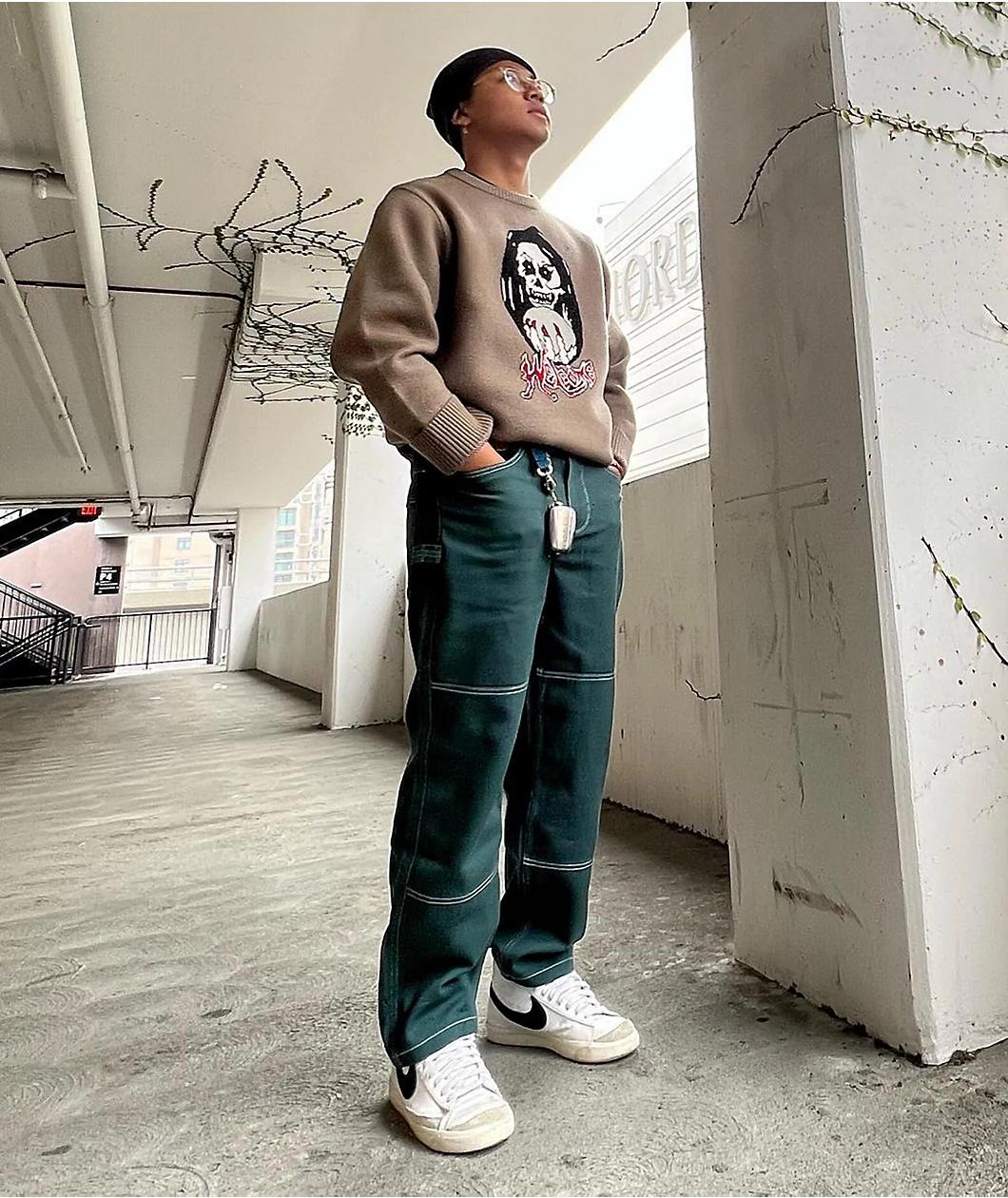 Empyre Emerald Green Carpenter Skate Jeans Product Image