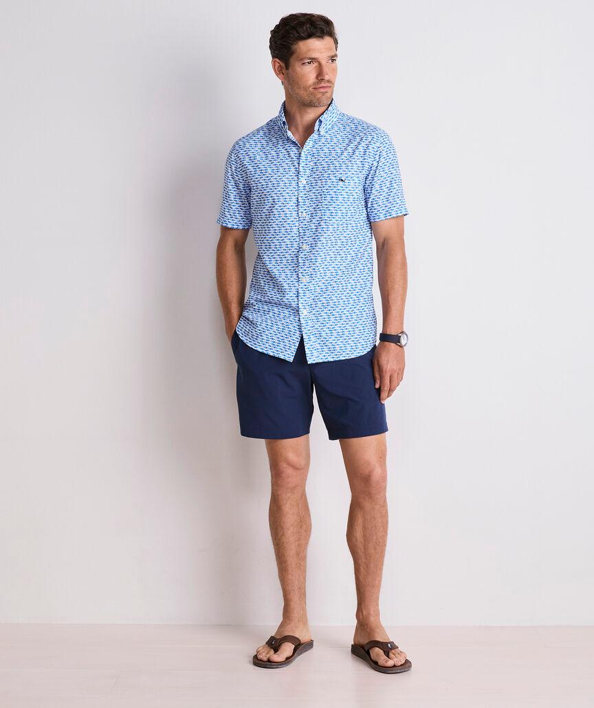 Micro Fish Short-Sleeve Performance Ripstop Shirt Product Image