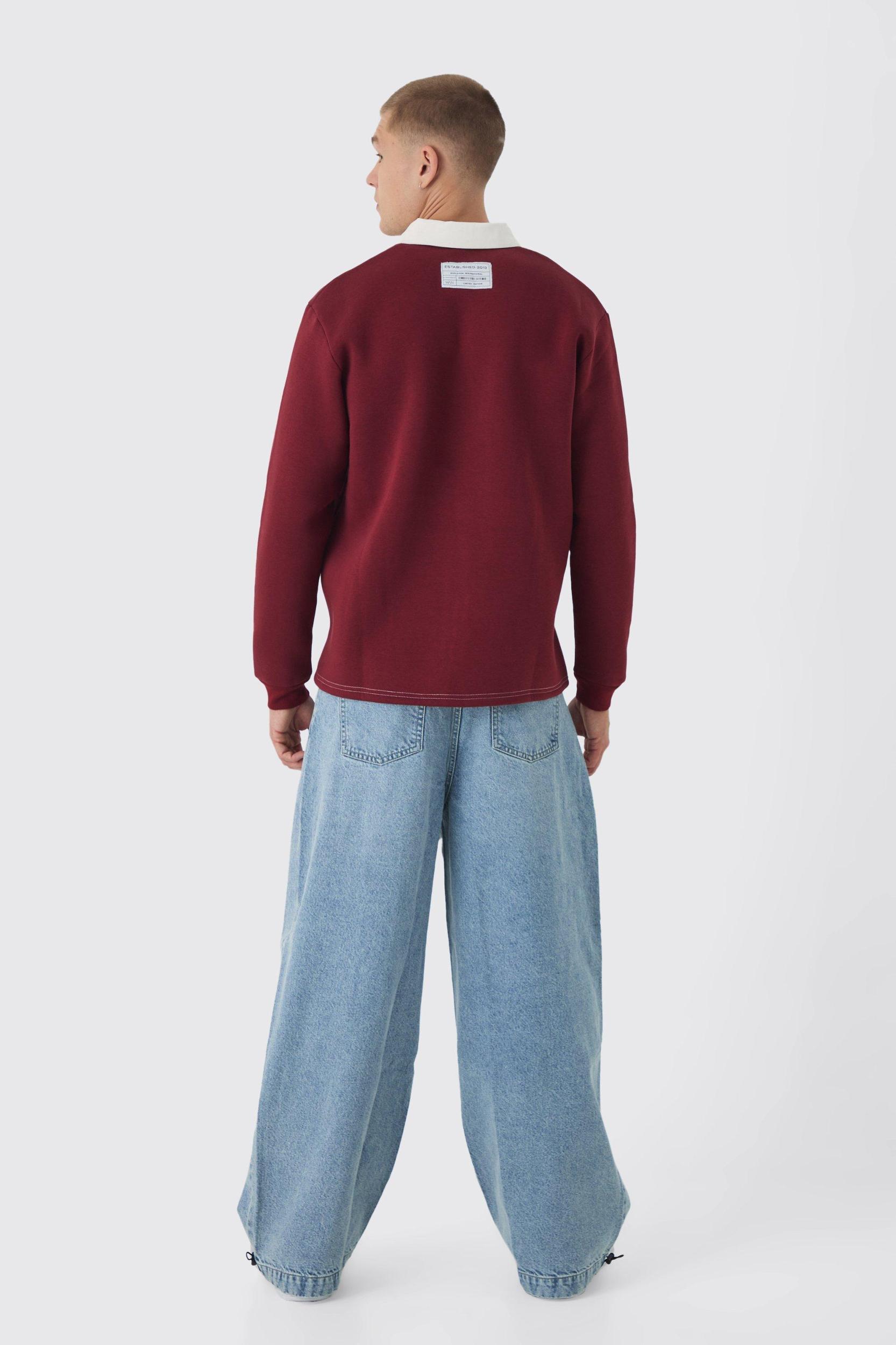 Parachute Blue Washed Jeans | boohooMAN USA Product Image