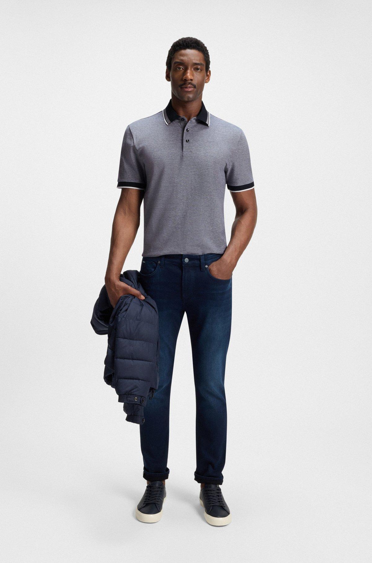 Logo-detail polo shirt in cotton piqué Product Image